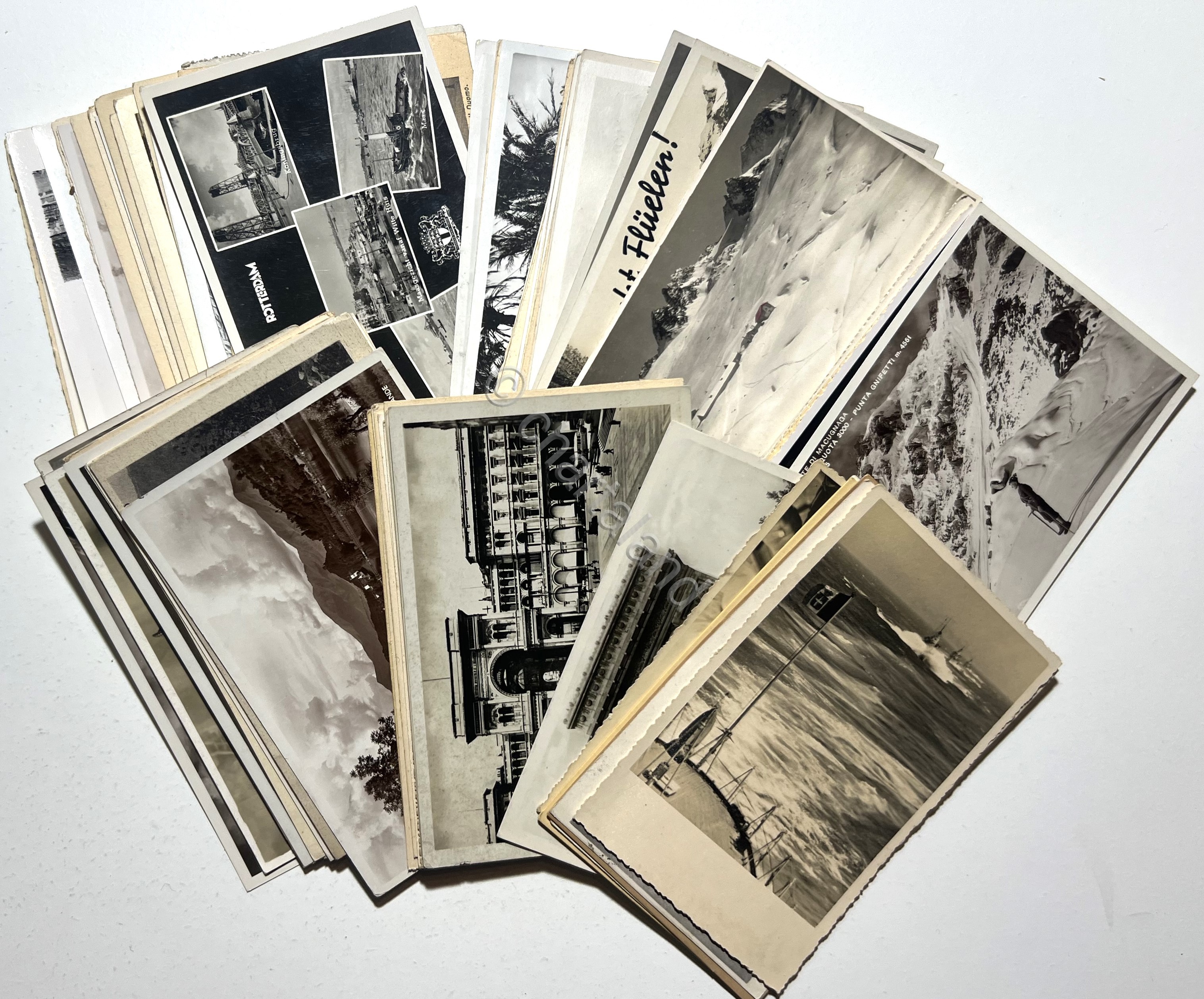 Lotto Cartoline 100 pz. - Formato Piccolo bianco/neri 1900/1930 ca. …