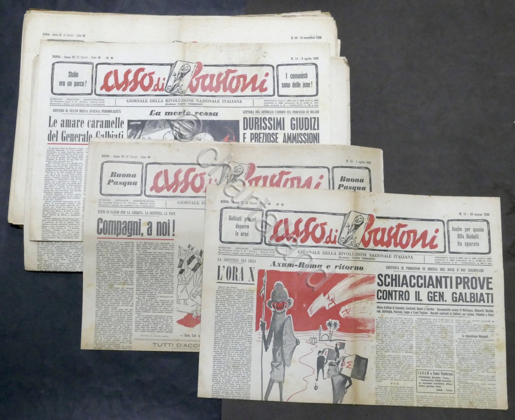 Lotto giornali Asso di Bastoni - 45 numeri - Anni …