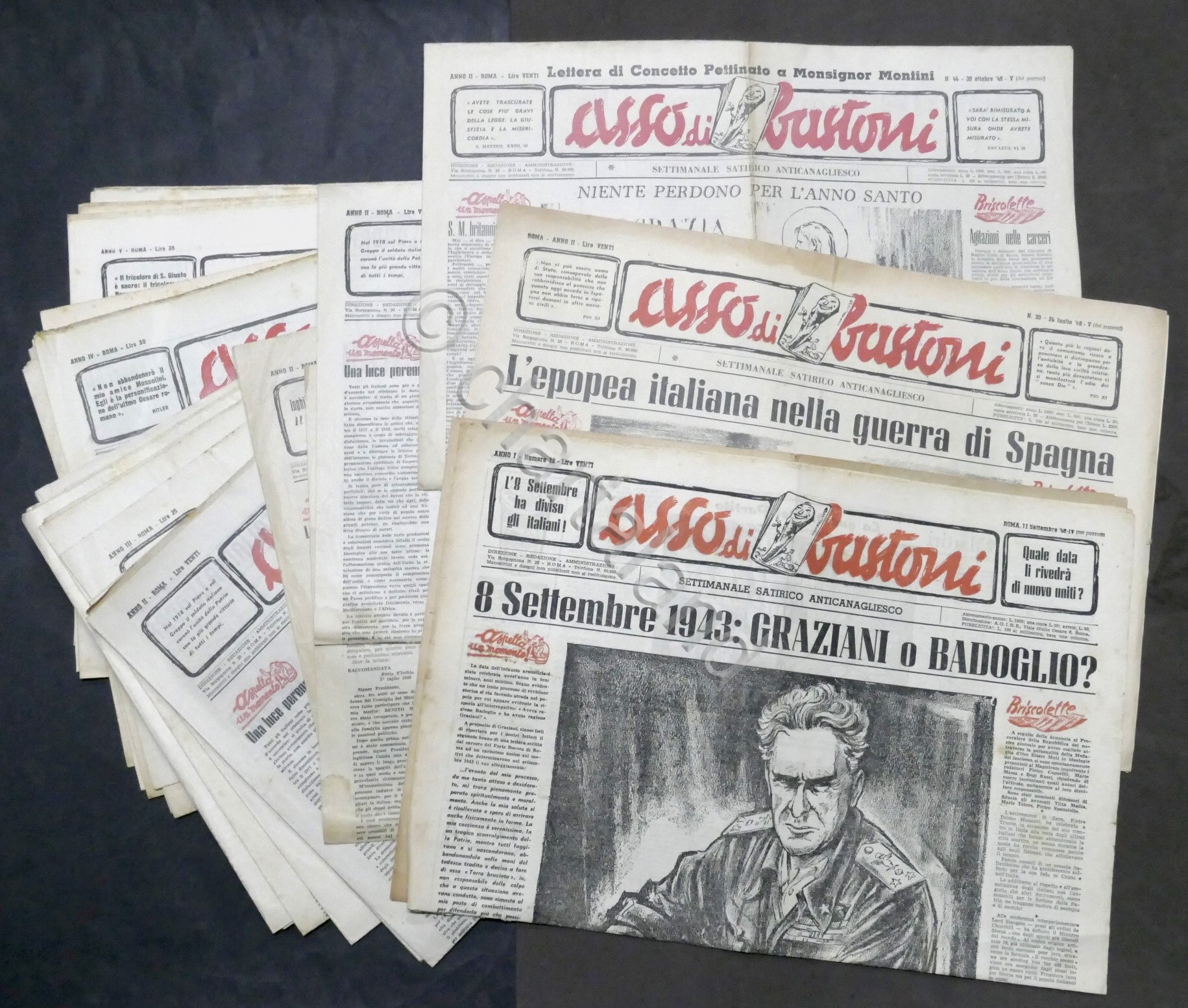 Lotto giornali Asso di Bastoni - 48 numeri - Anni …