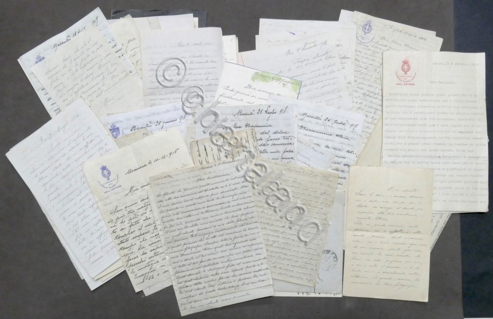 Lotto lettere tra soldato italiano in Eritrea e fidanzata in …
