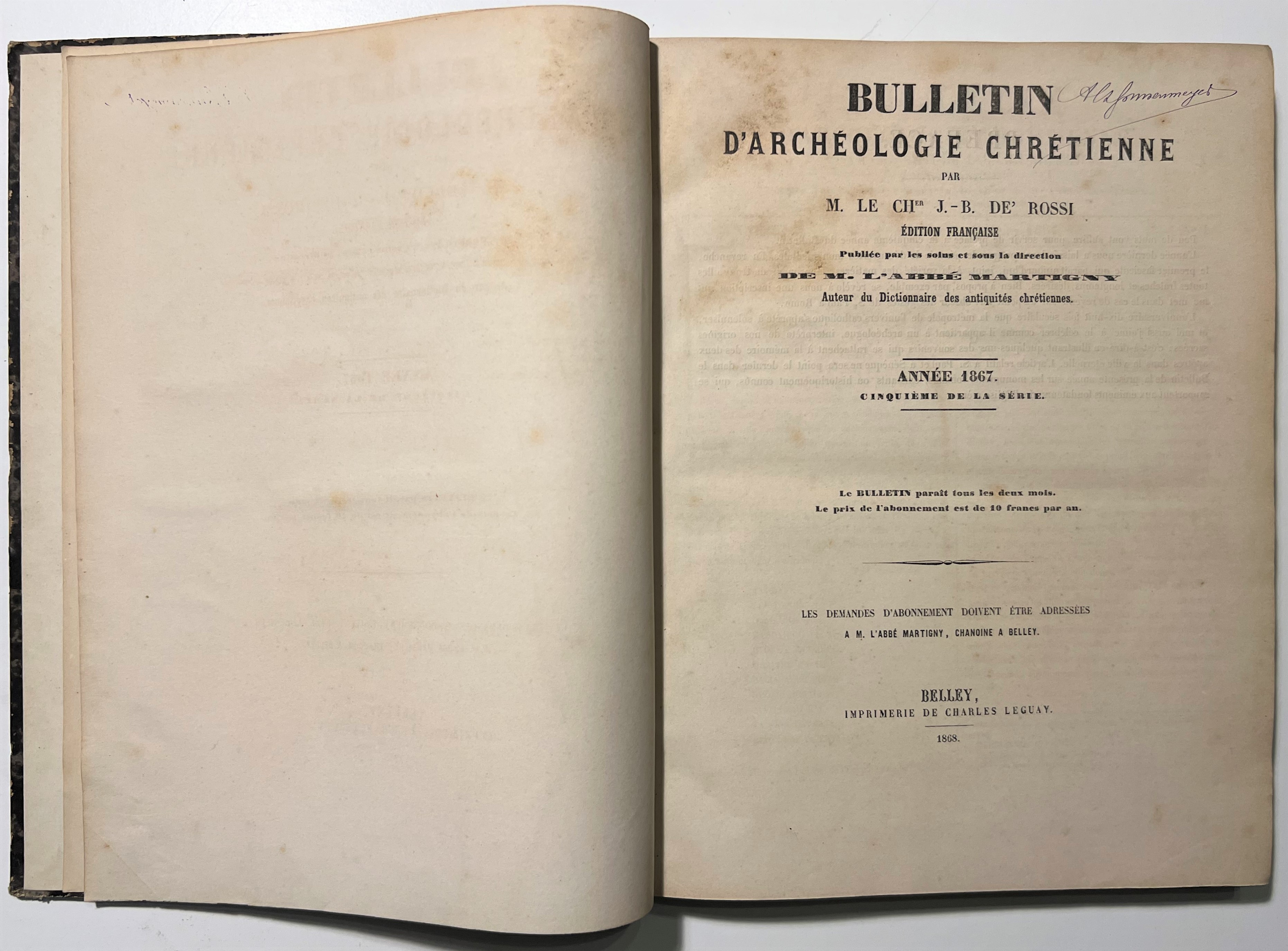 M. Le Ch. & G. B. De Rossi - Bulletin …