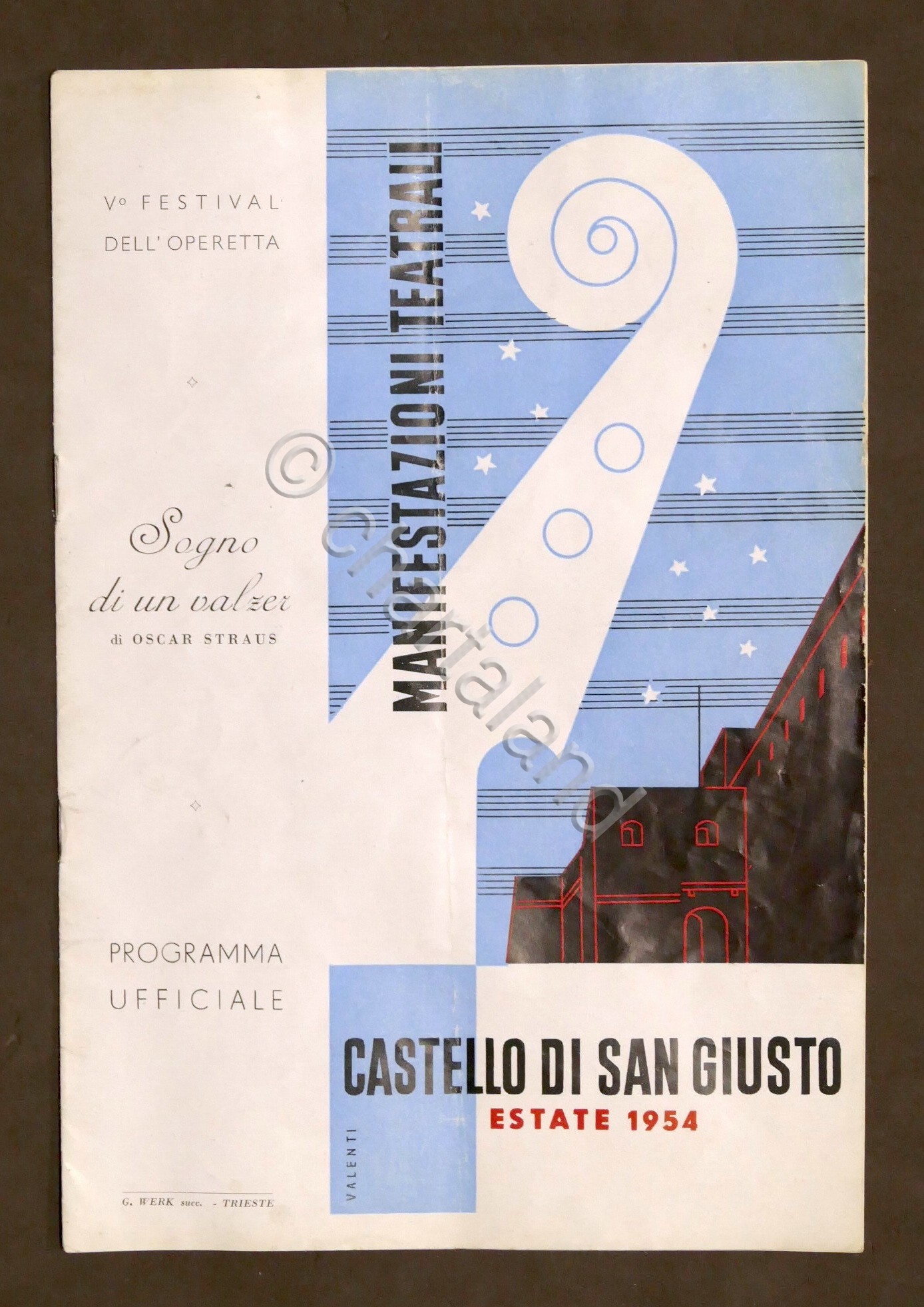 Manifestazioni Teatrali Castello di San Giusto Estate 1954 - Sogno …