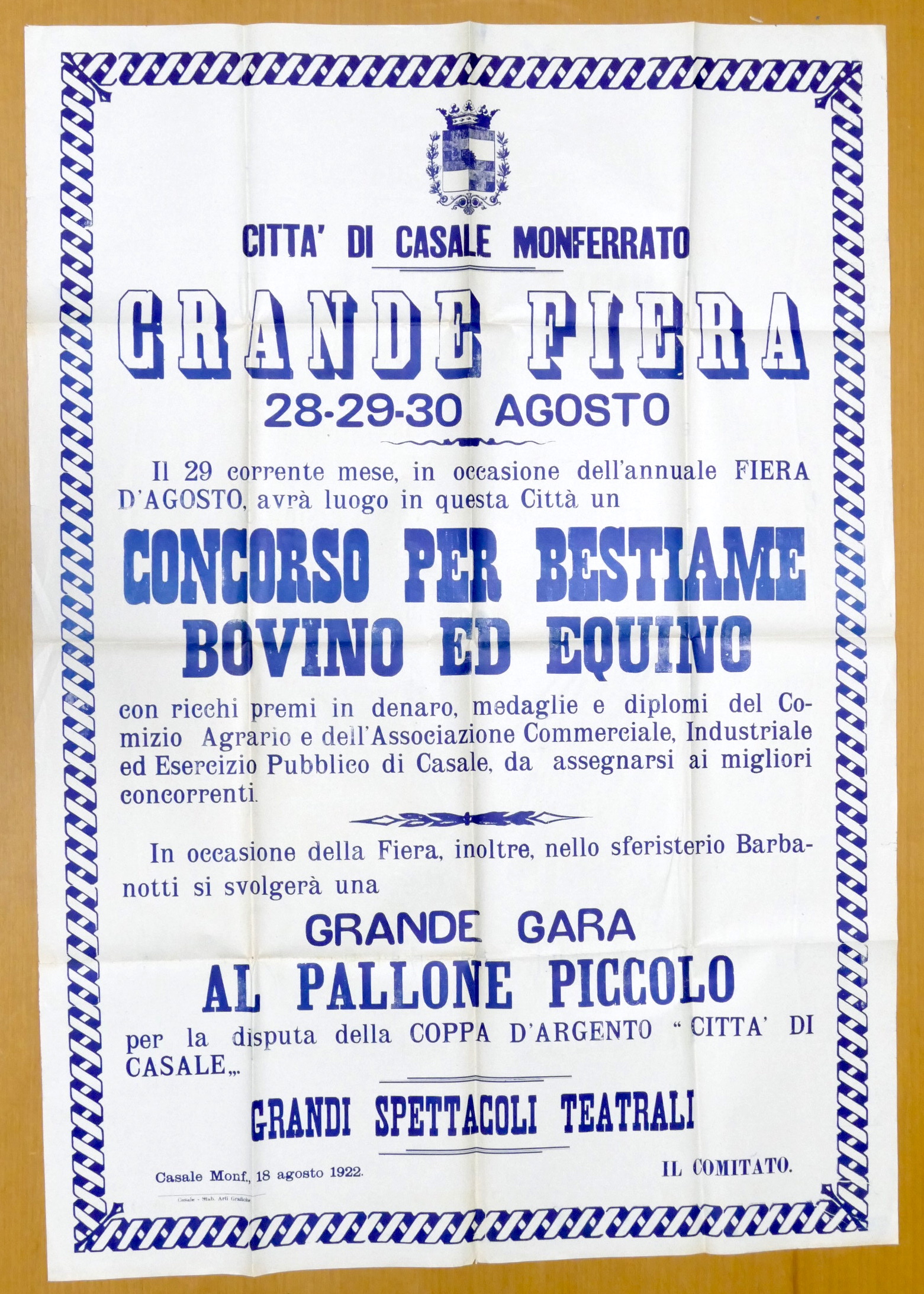 Manifesto Città di Casale Monferrato - Grande Fiera - Concorso …