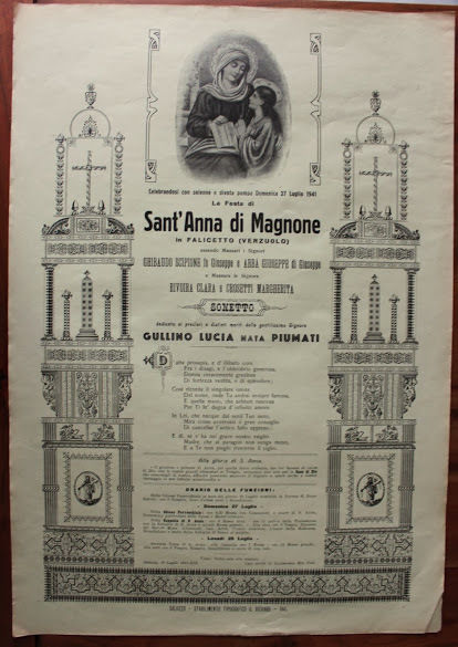 Manifesto devozionale - Falicetto Verzuolo - Sant' Anna di Magnone …