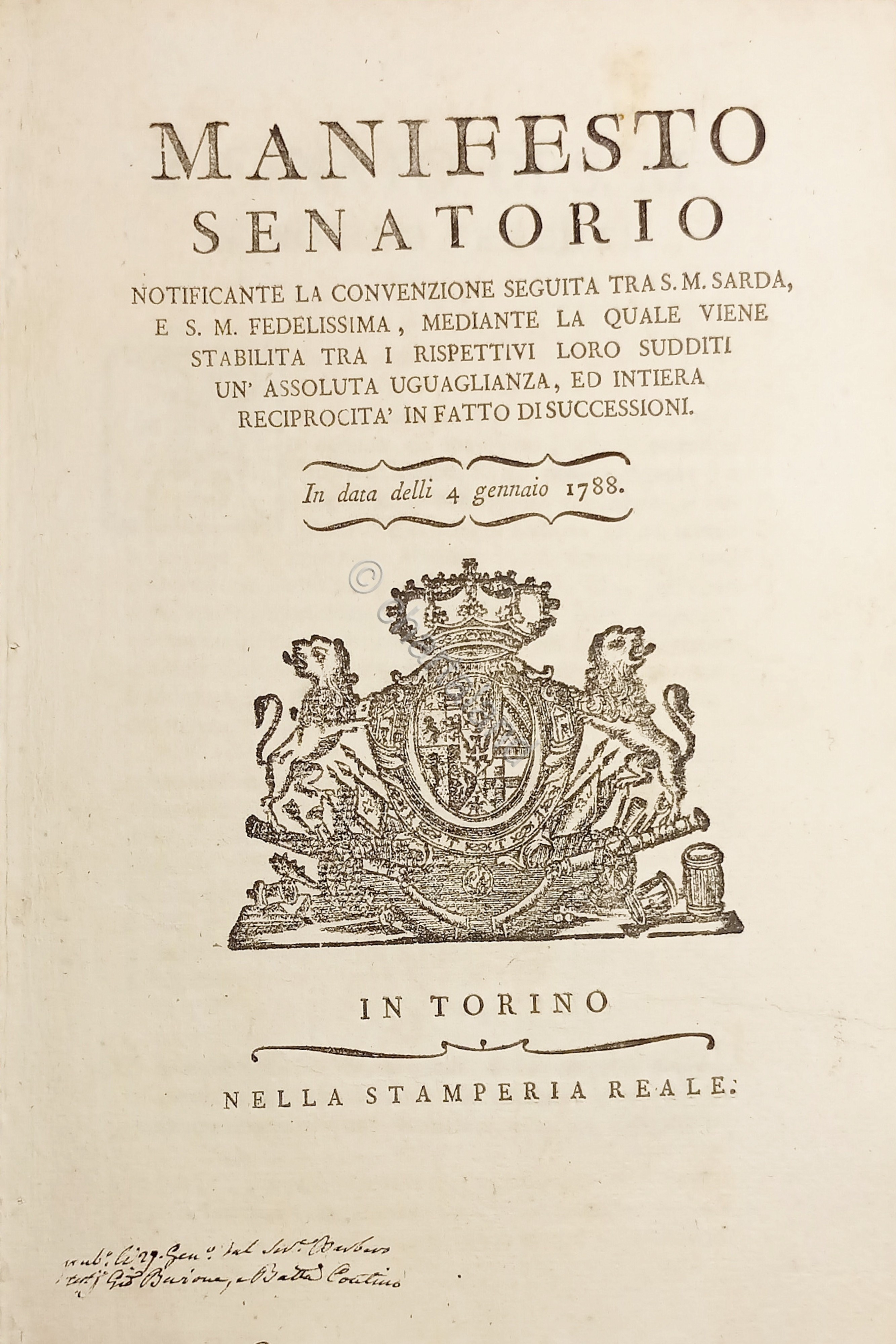 Manifesto Sanatorio convenzione tra S.M. Sarda e S.M. Fedelissima - …