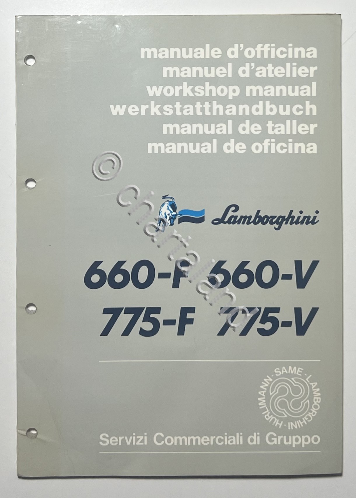 Manuale d'Officina Trattori Lamborghini - 660-F / 660-V / 775-F …