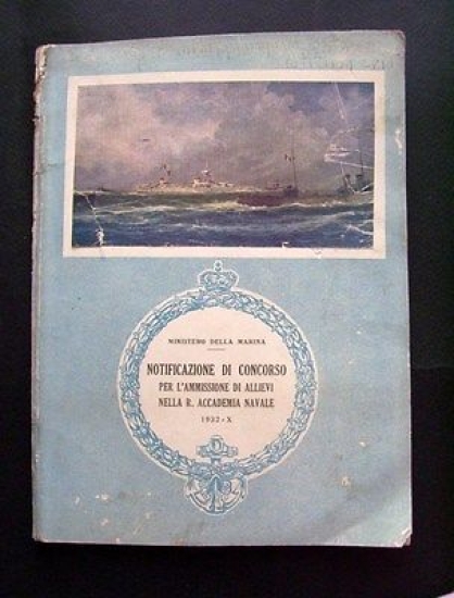 Marina - Notificazione Concorso Ammissione Allievi Accademia Navale Livorno 1932
