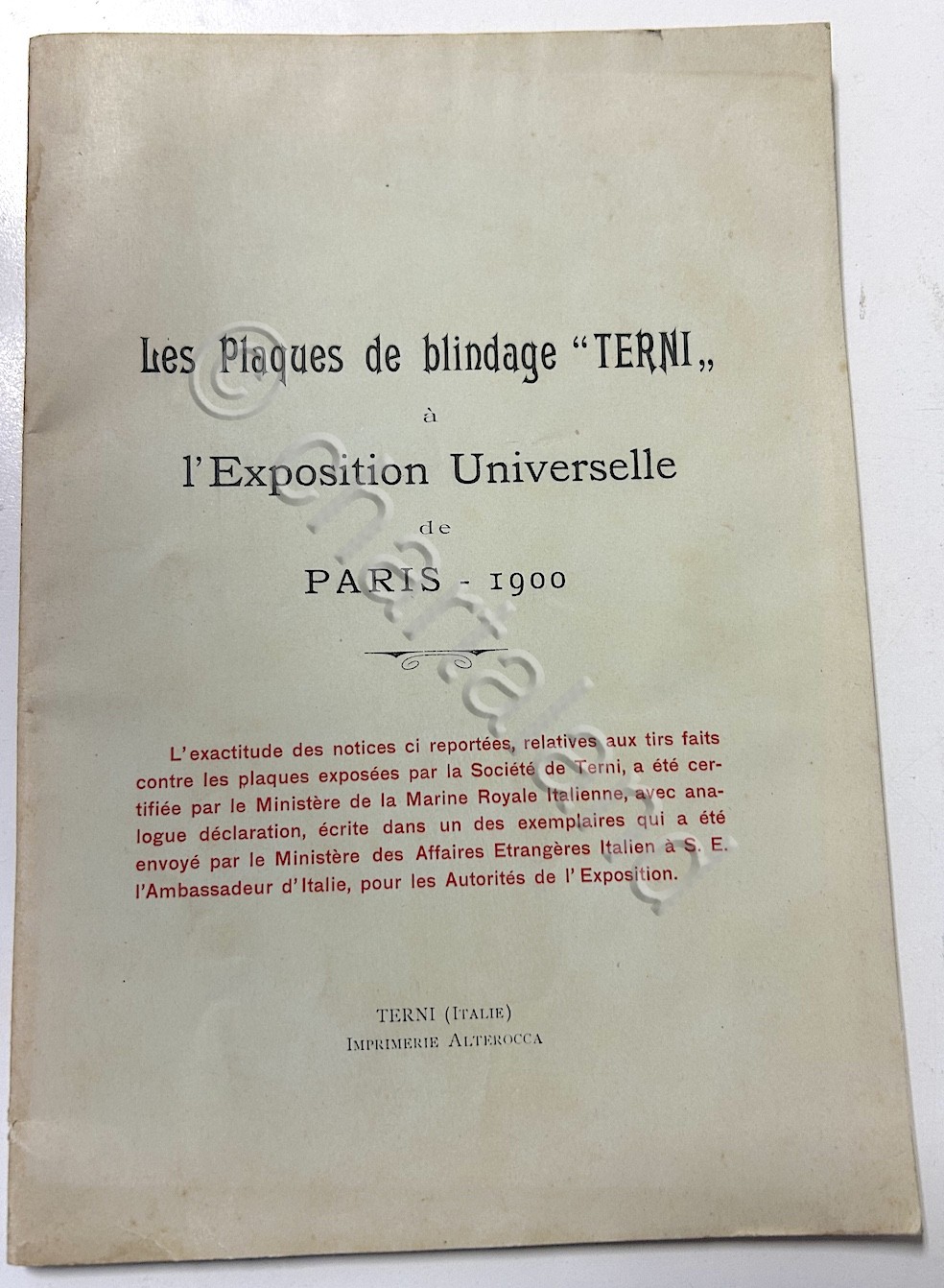 Marina Blindatura - Les Plaques de blindage TERNI a Expo …