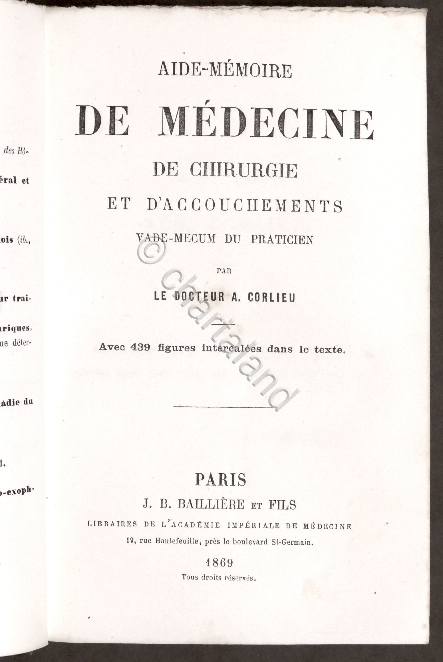 Medicina - A. Corlieu - Aide-Memoire de medecine de chirurgie …