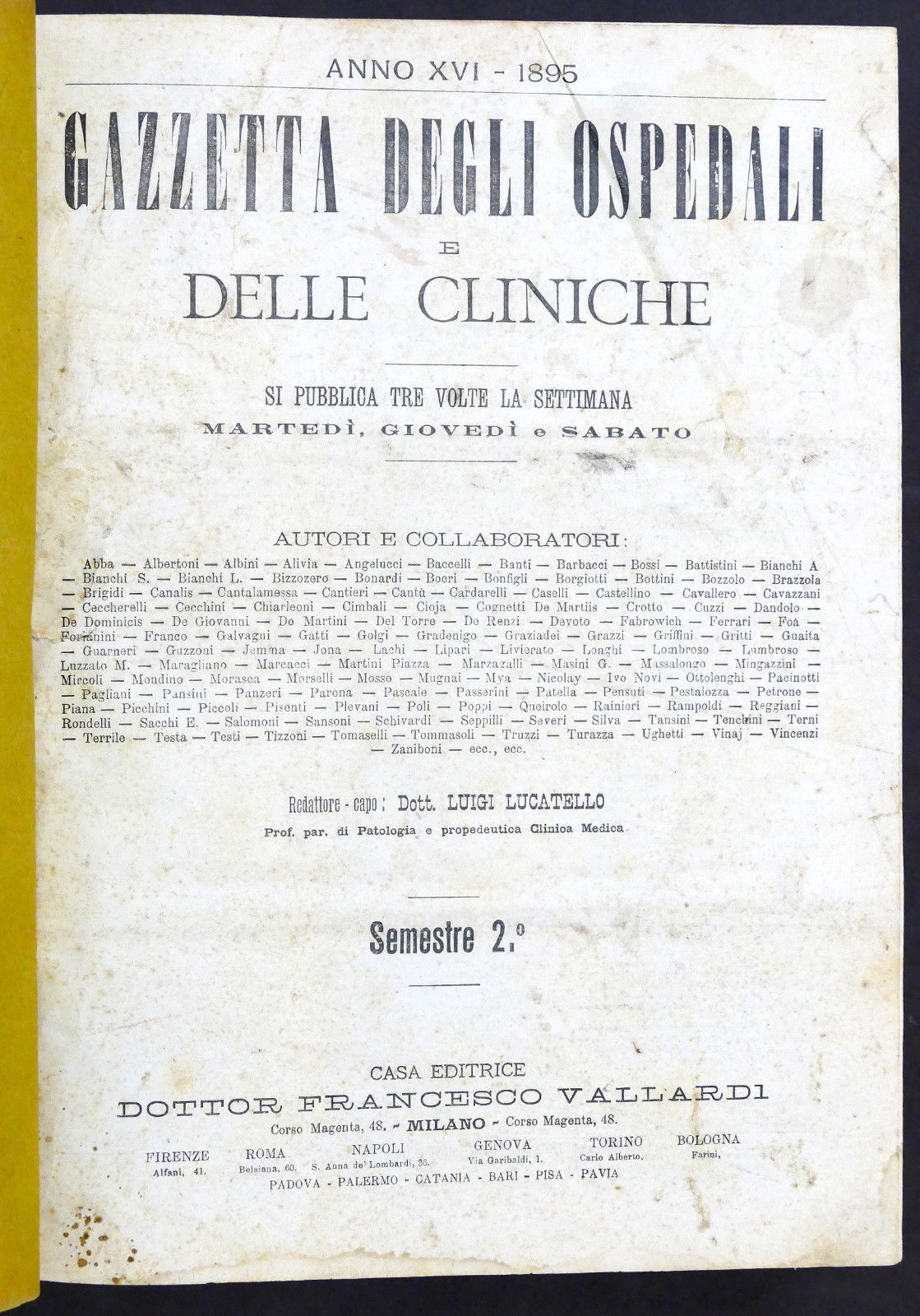 Medicina - Gazzetta degli ospedali e delle cliniche - 2° …