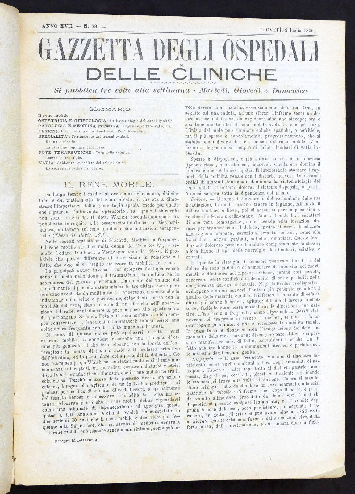 Medicina - Gazzetta degli ospedali e delle cliniche - 2° …