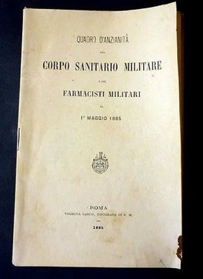 Militaria - Corpo Sanitario Militare Farmacisti Militari - Quadro Anzianità …