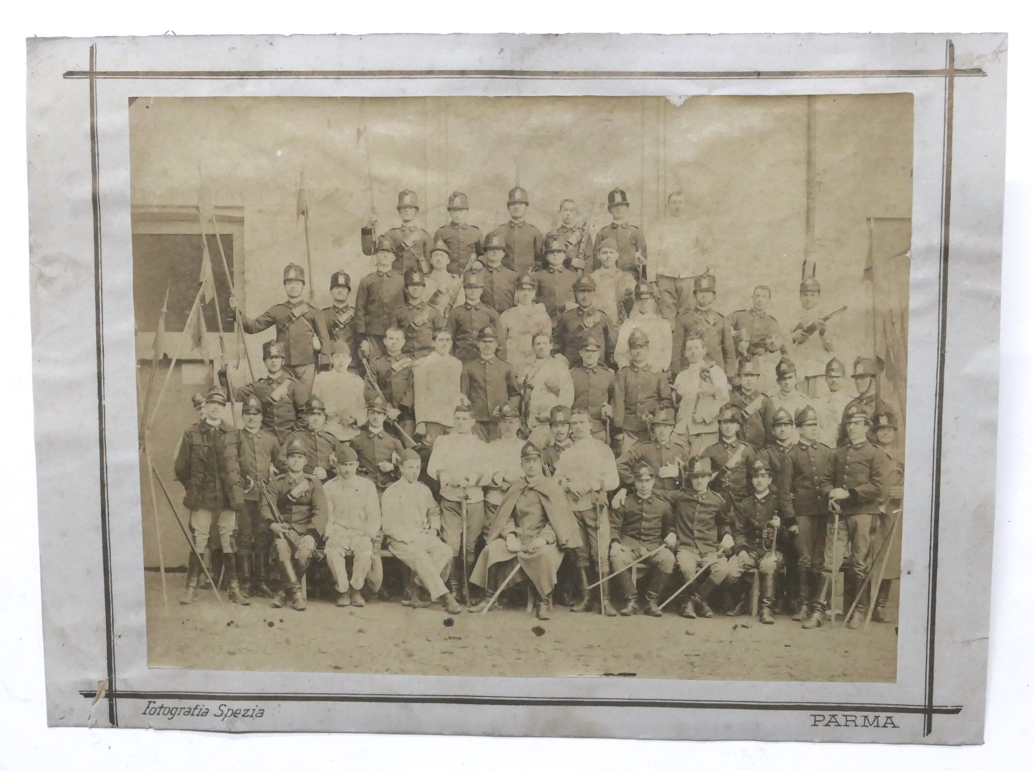 Militaria - Fotografia albumina - Reggimento Cavalleria - Parma - …