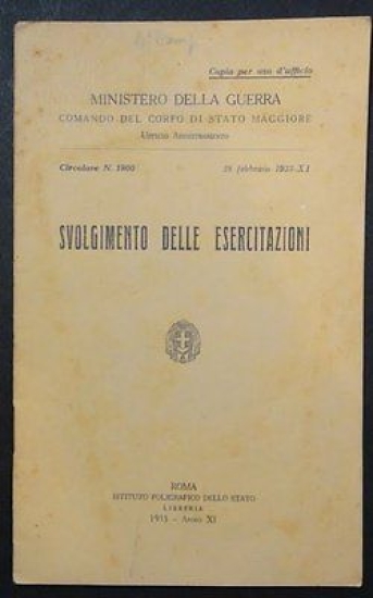 Militaria - Svolgimento delle esercitazioni - 1933