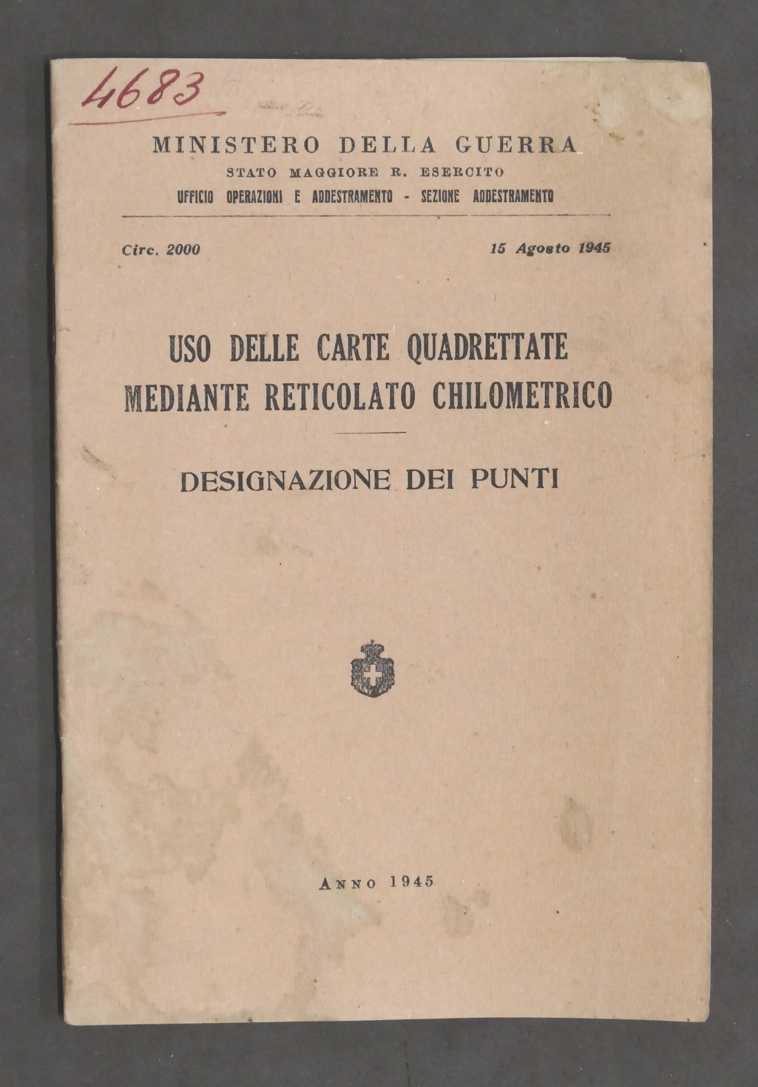 Militaria - Uso delle Carte Quadrettate mediante reticolato chilometrico - …