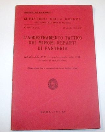 Militaria Addestramento tattico reparti minori - 1937