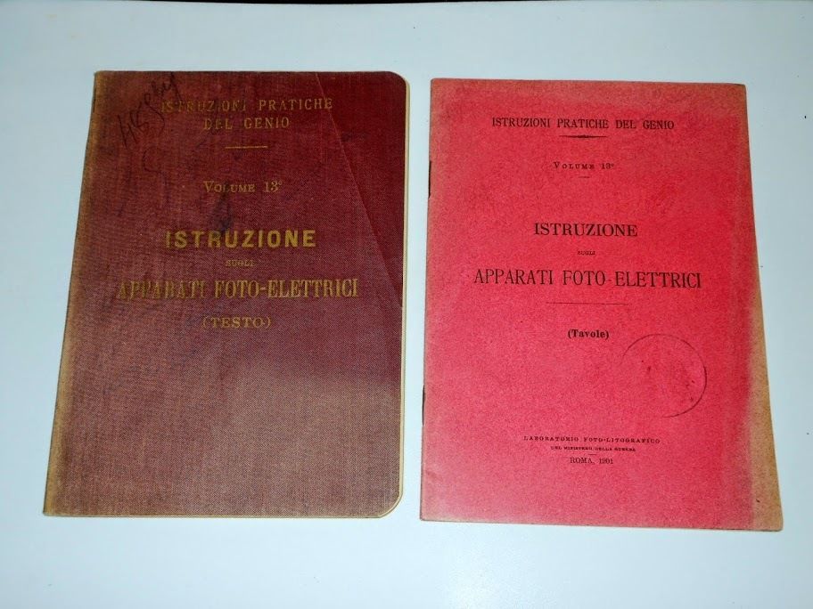 Militaria Genio Istruzione sugli apparati foto elettrici (testo+tavole) ed 1900