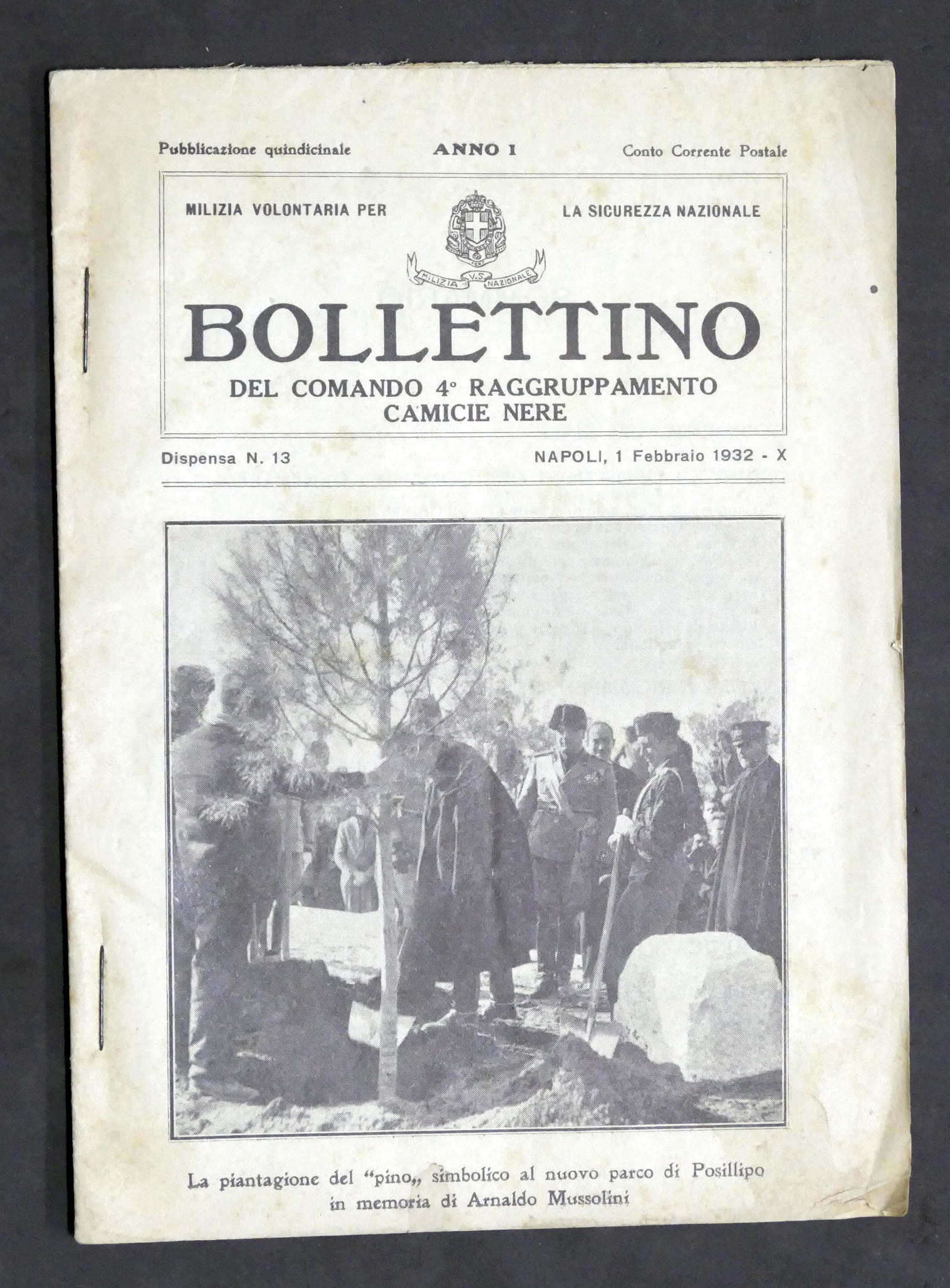 Milizia Volontaria Sicurezza Nazionale - Bollettino Camicie Nere N. 13 …