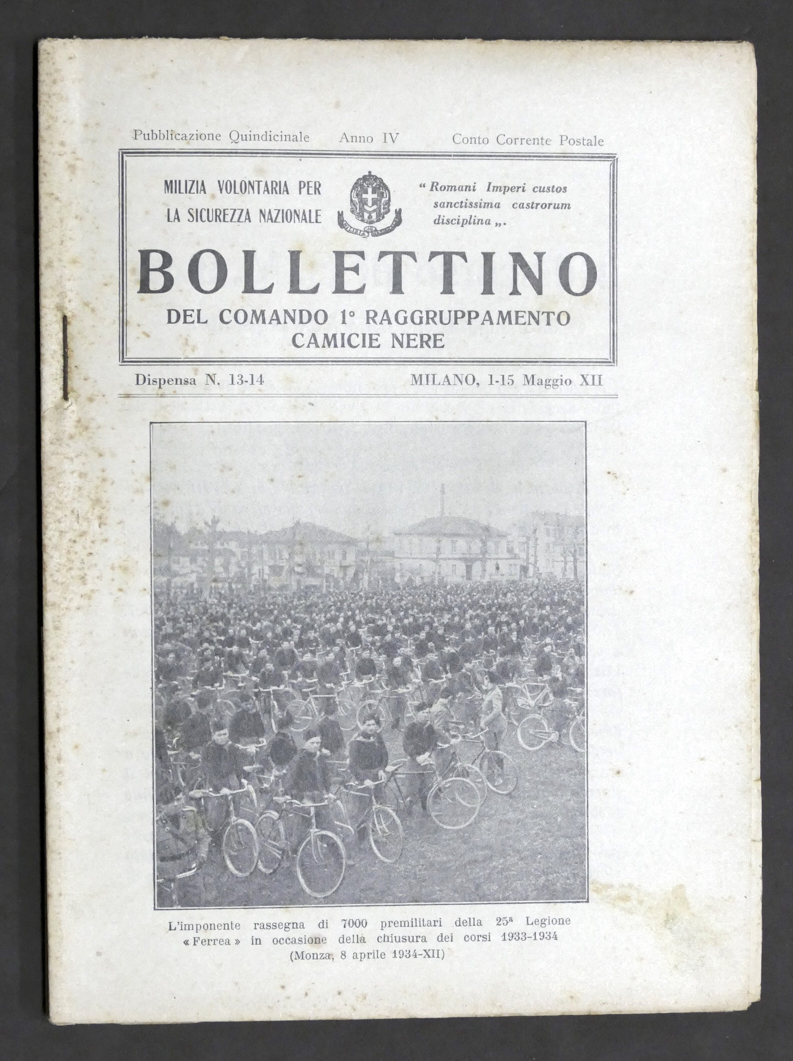 Milizia Volontaria Sicurezza Nazionale - Bollettino Camicie Nere N. 13-14 …