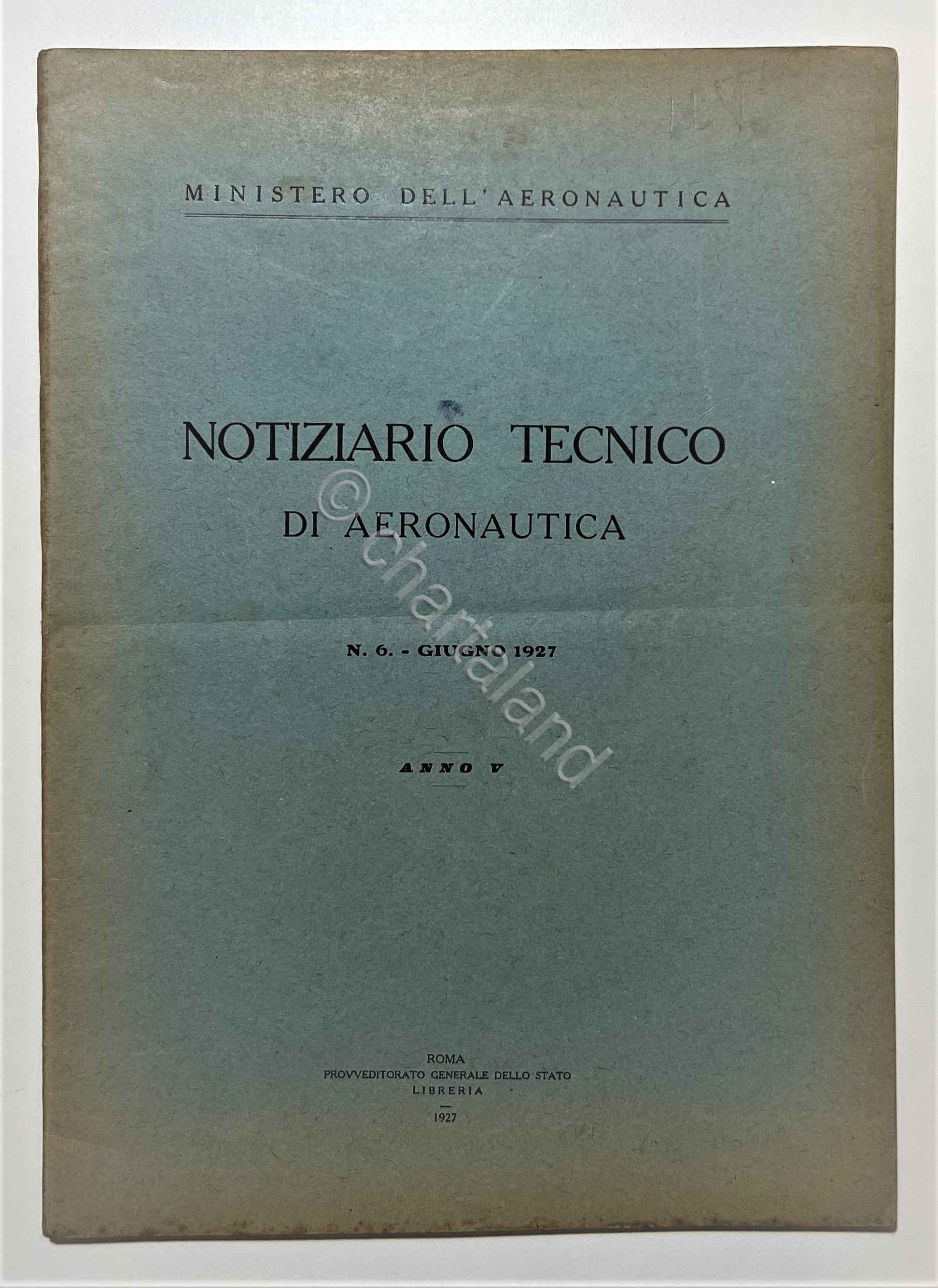 Ministero dell'Aeronautica - Notiziario Tecnico di Aeronautica N. 6 Giugno …