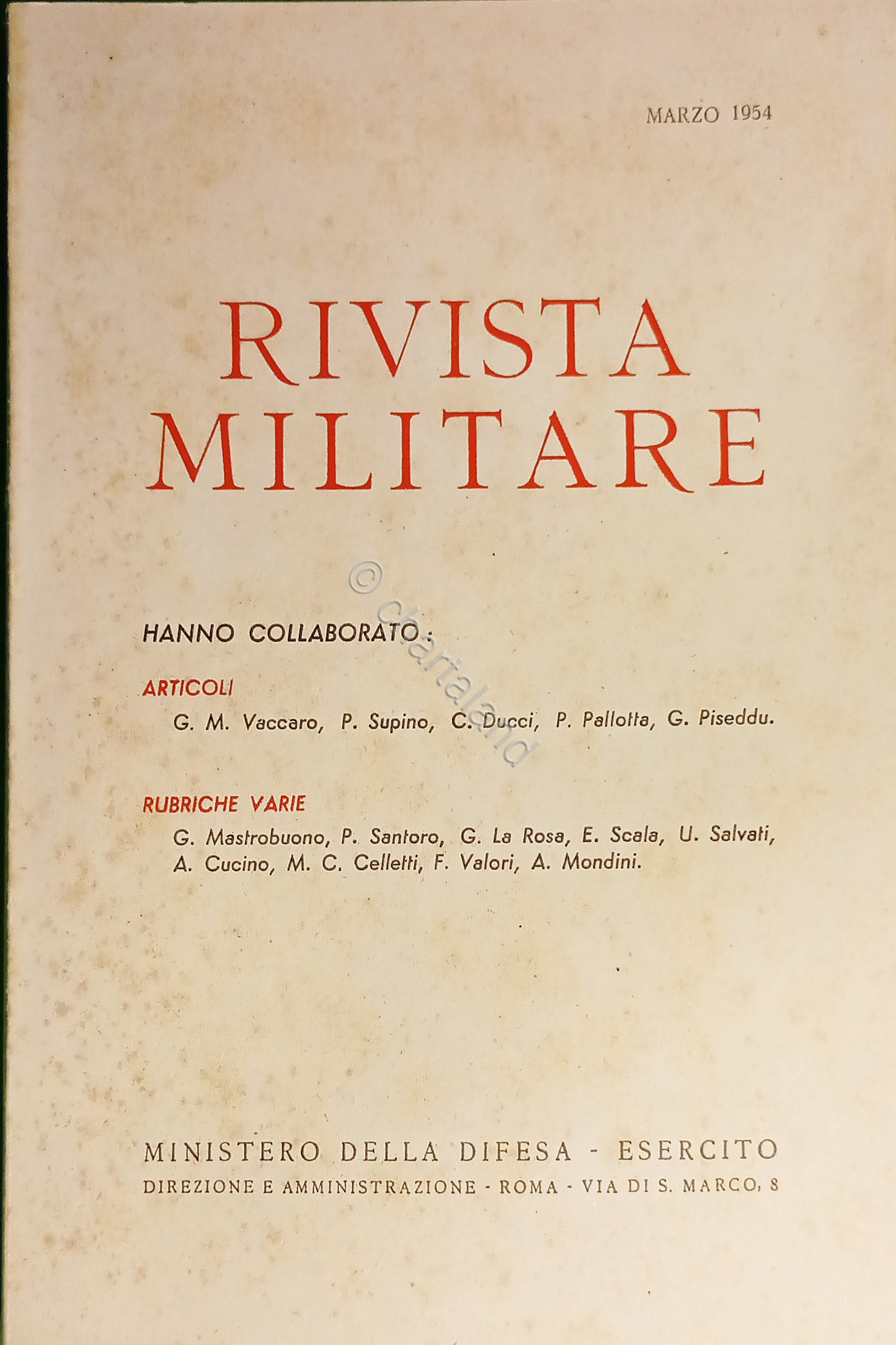 Ministero della Difesa - Esercito - Rivista Militare - Marzo …