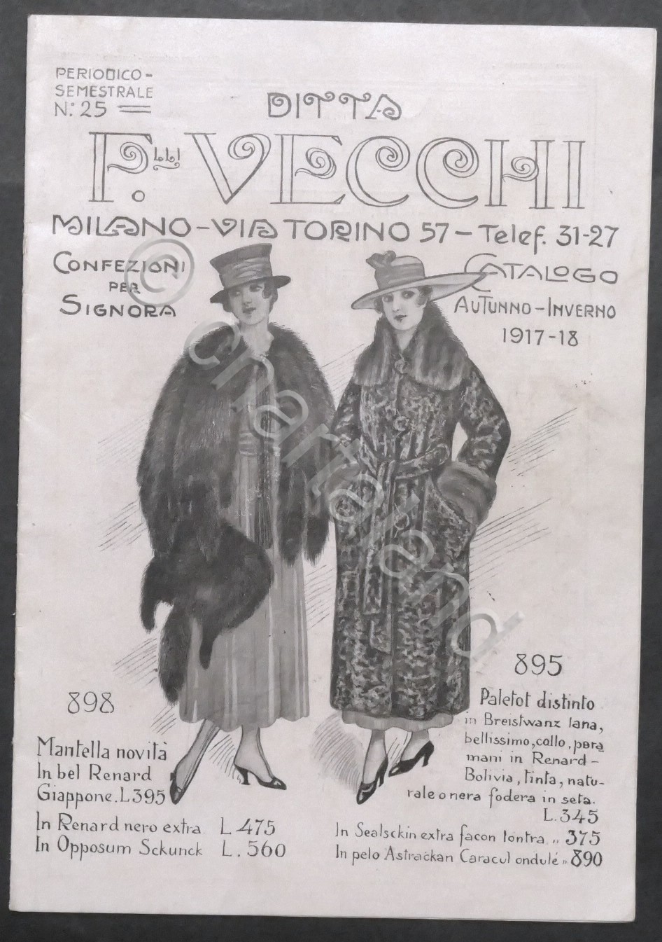 Moda - Ditta F.lli Vecchi - Milano - Catalogo autunno …