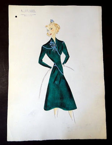 Moda Stlista Figurino L. De Leo Milano anni '60 ca. …