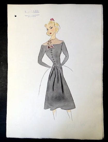 Moda Stlista Figurino L. De Leo Milano anni '60 ca. …