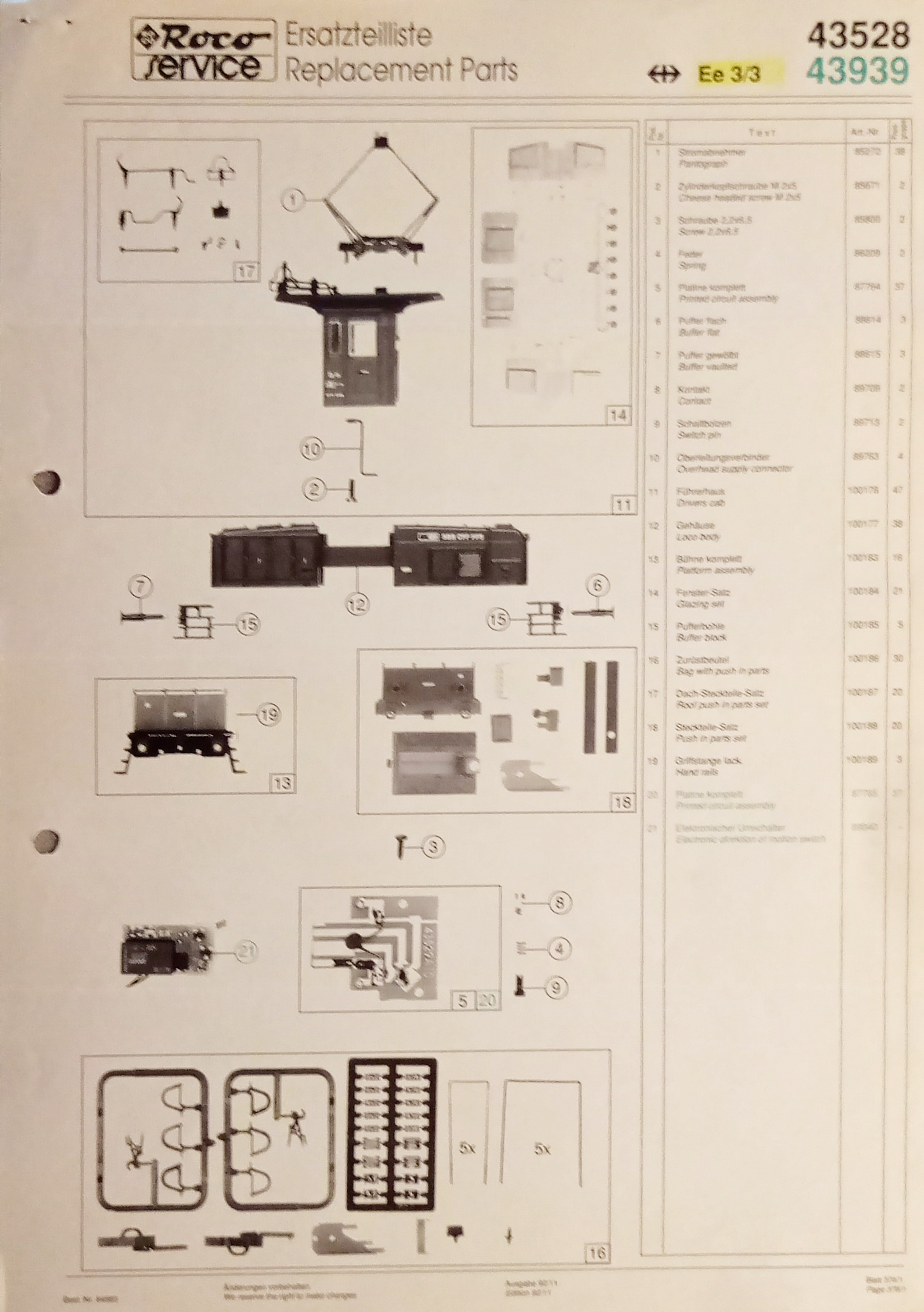 Modellismo Ferroviario - Roco Service - Ee 3/3 - 43528, …