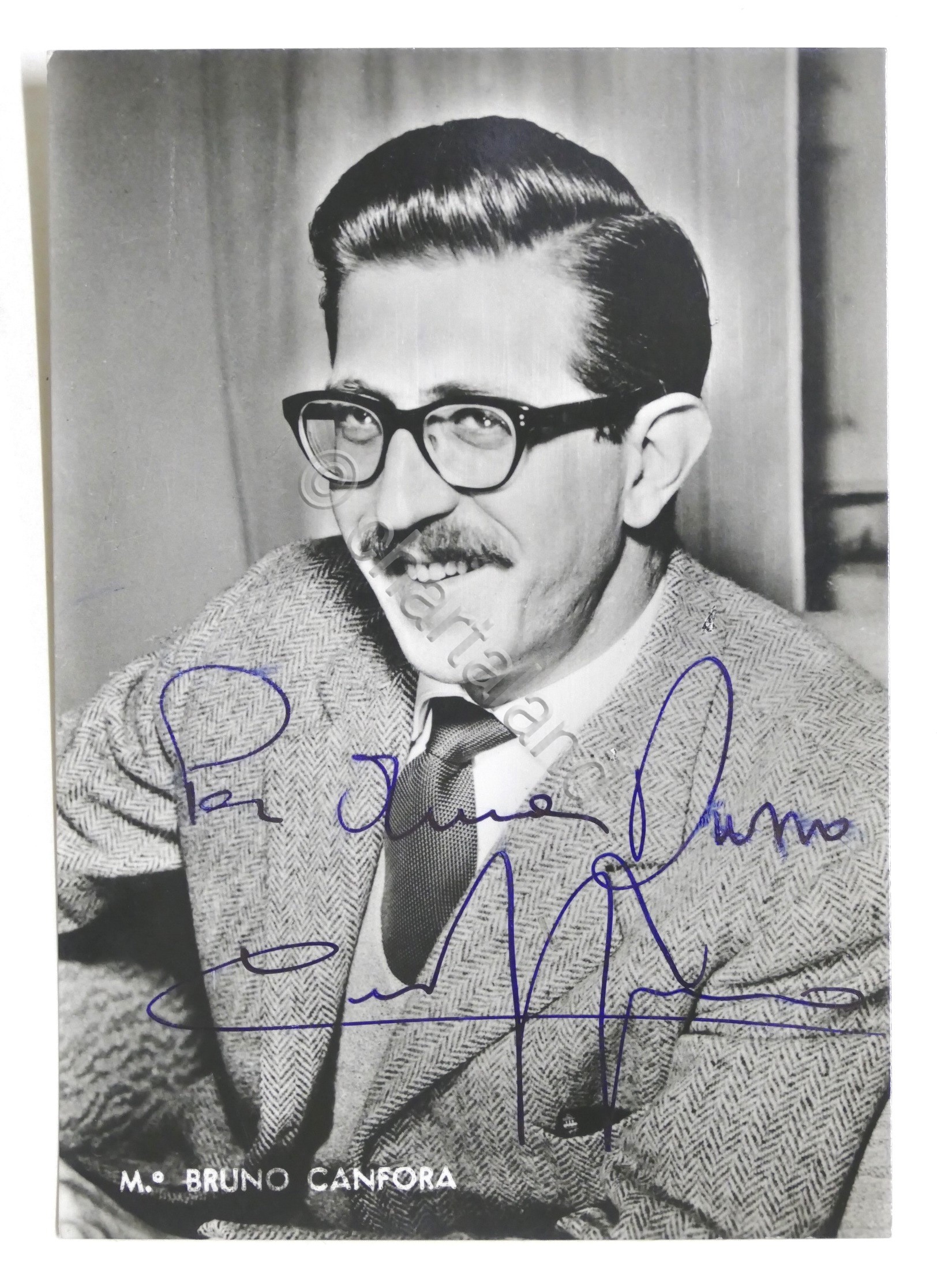 Musica - Autografo del direttore d'orchestra compositore Bruno Canfora 1955 …