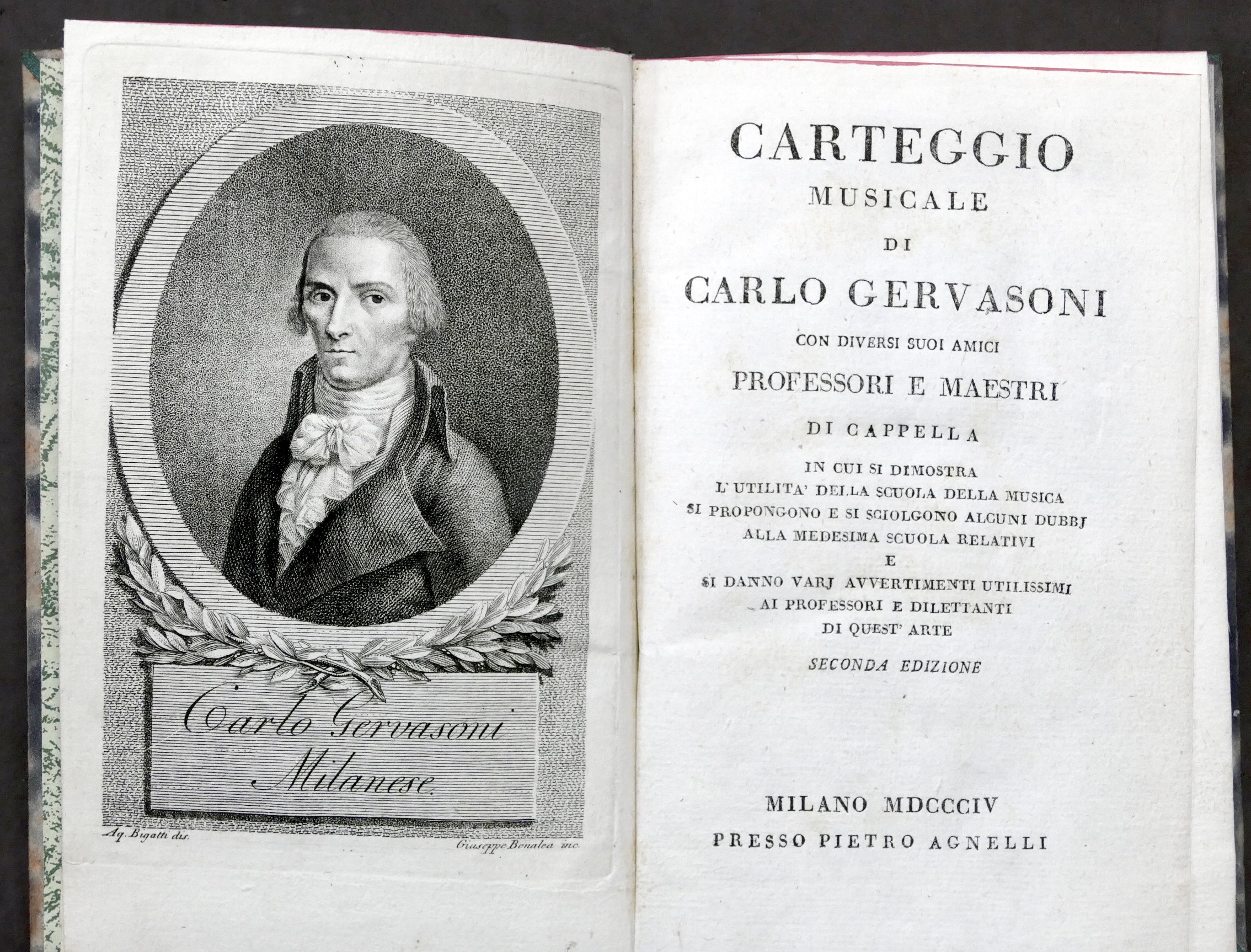 Musica - Carteggio musicale di Carlo Gervasoni - 1804 - …