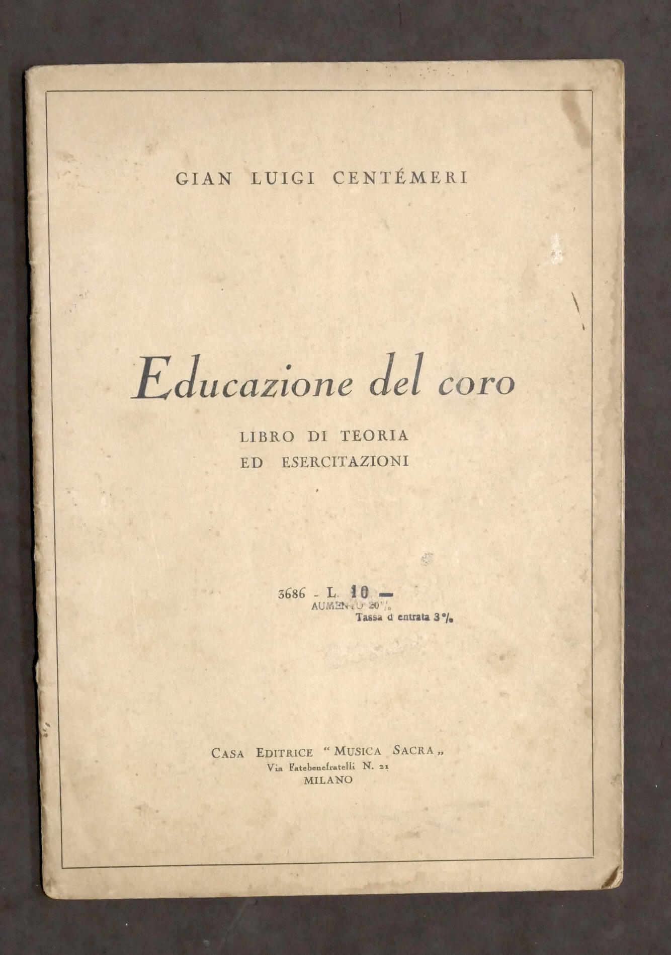 Musica - Centemeri - Educazione del coro - Teoria ed …