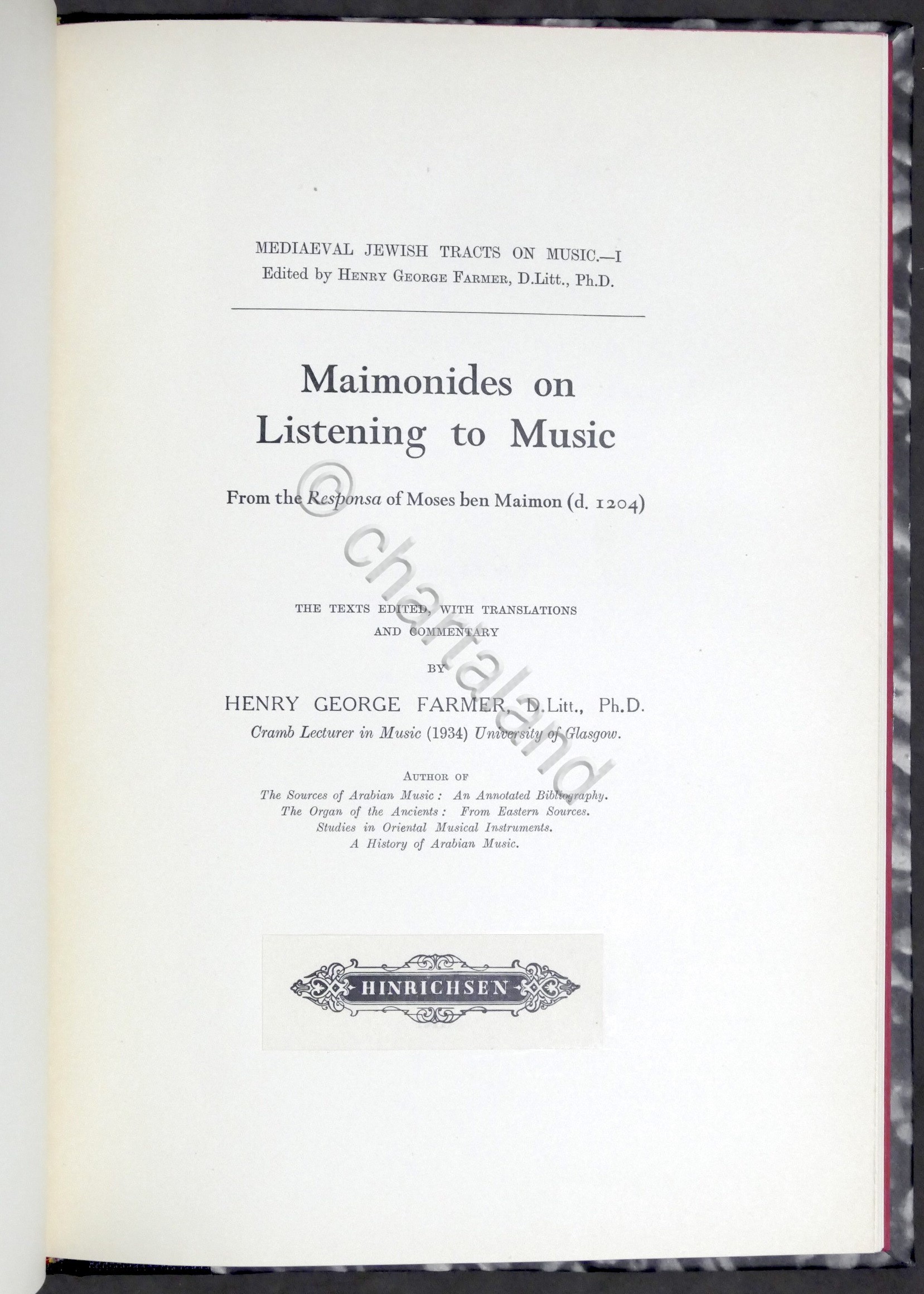 Musica - Farmer - Maimonides on Listening to Music - …