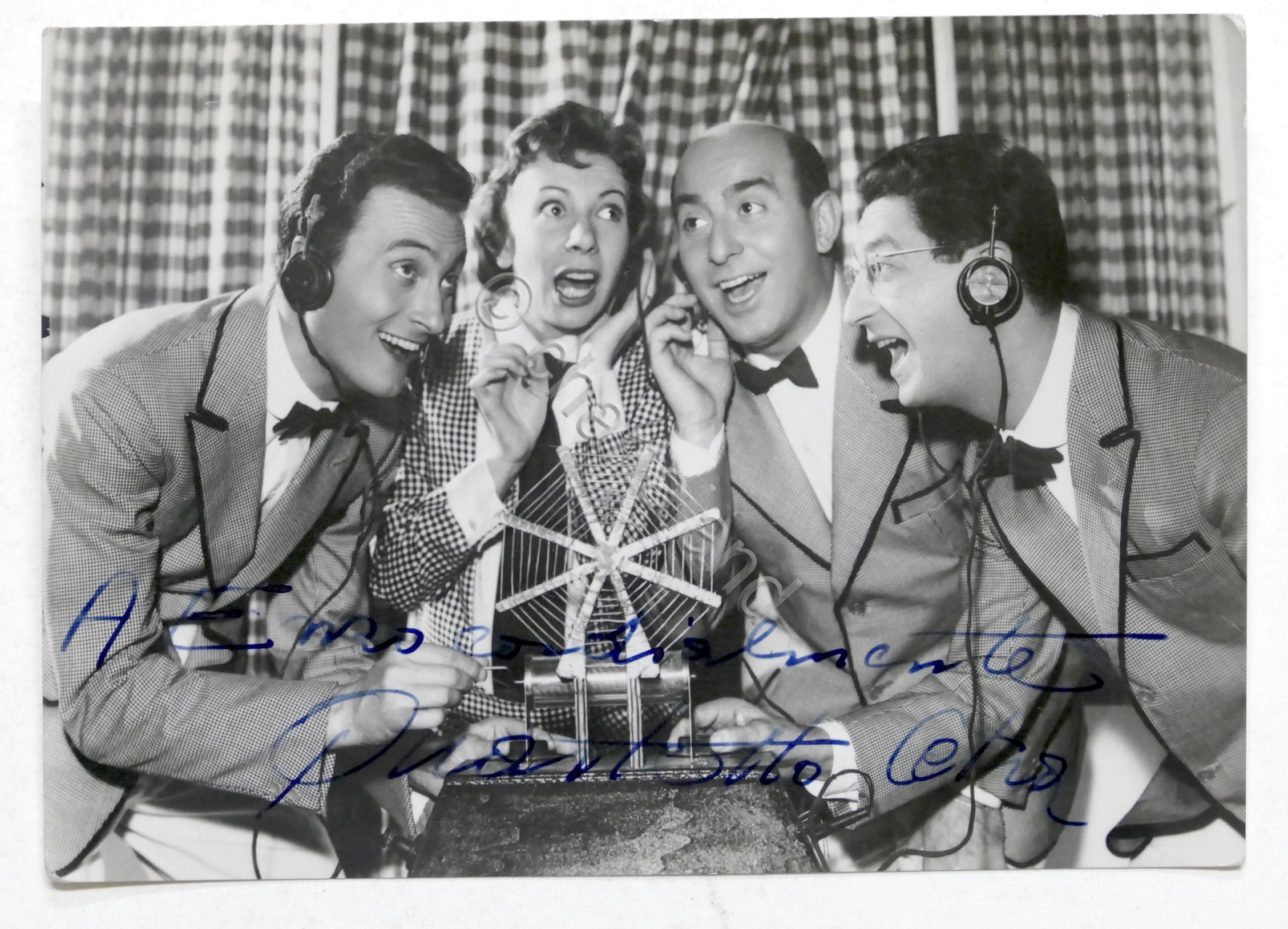 Musica - Fotocartolina con dedica autografa del Quartetto Cetra - …