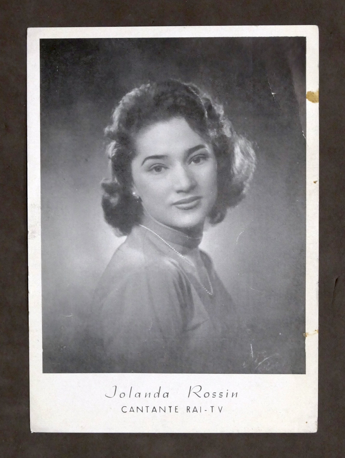 Musica - Ritratto della cantante Jolanda Rossin - anni '60