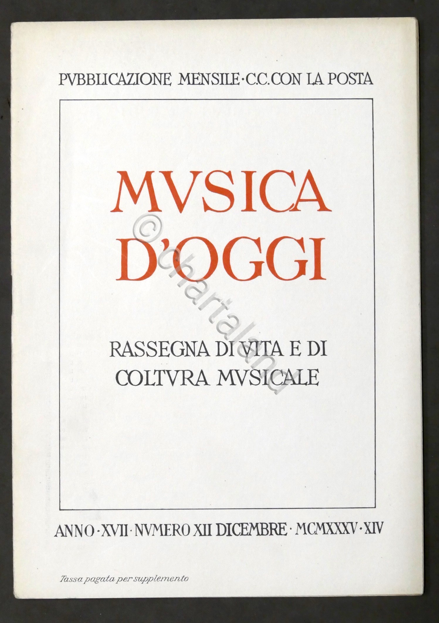 Musica d'Oggi - Rassegna di vita e cultura musicale - …