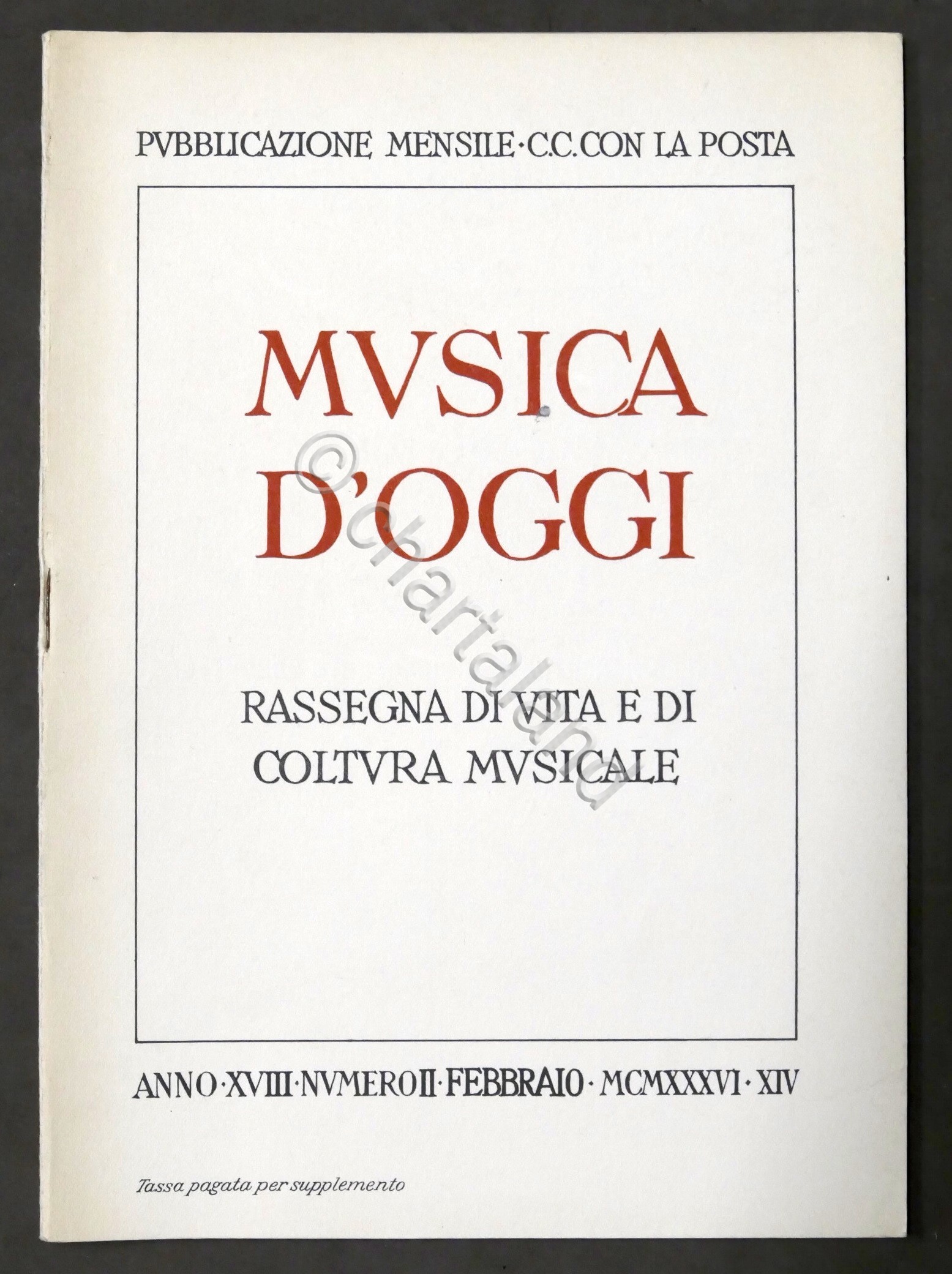 Musica d'Oggi - Rassegna di vita e cultura musicale - …