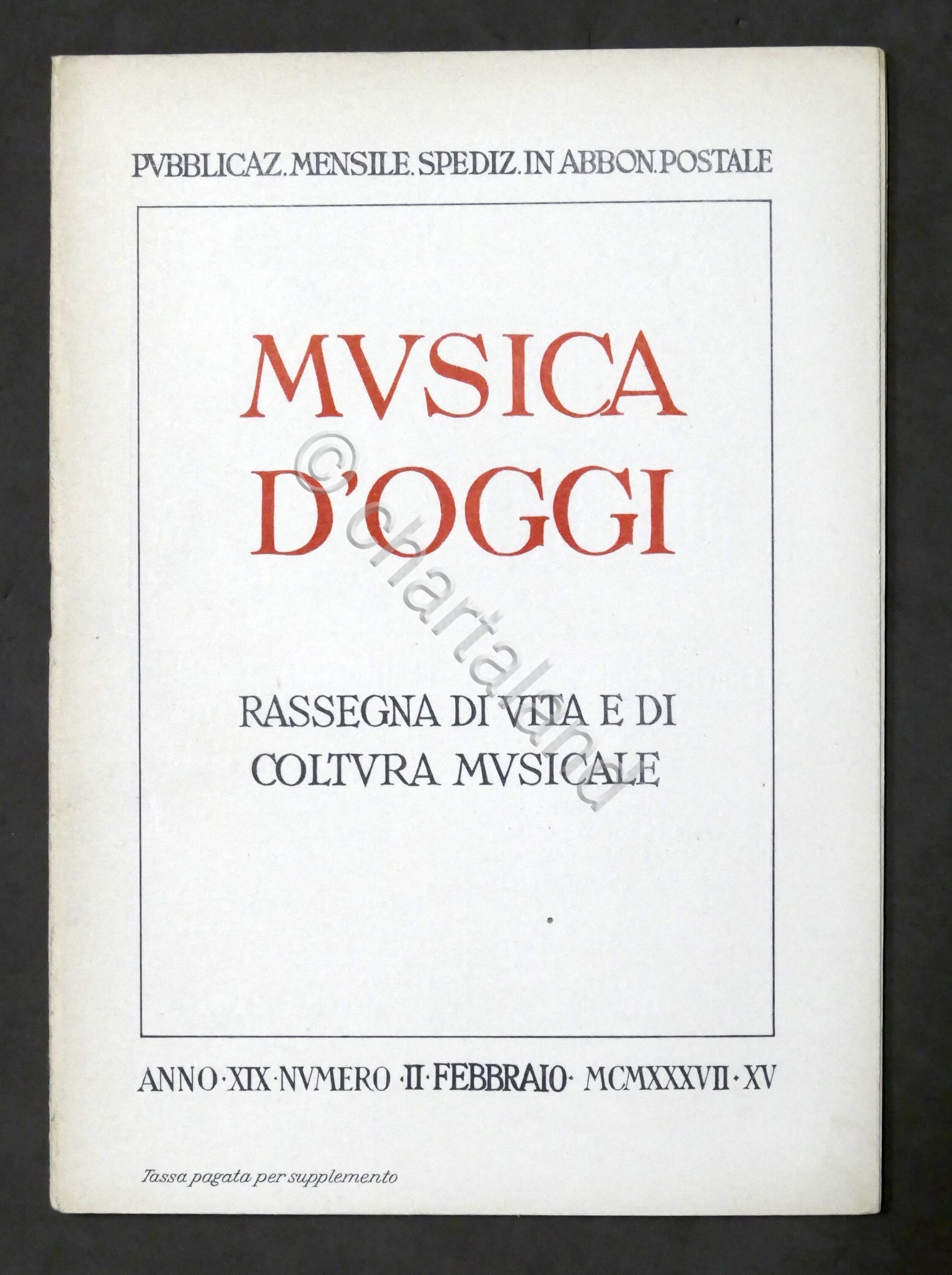 Musica d'Oggi - Rassegna di vita e cultura musicale - …
