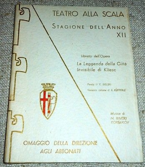 Musica Libretto Opera - Leggenda della Città invisibile di Kitesc …