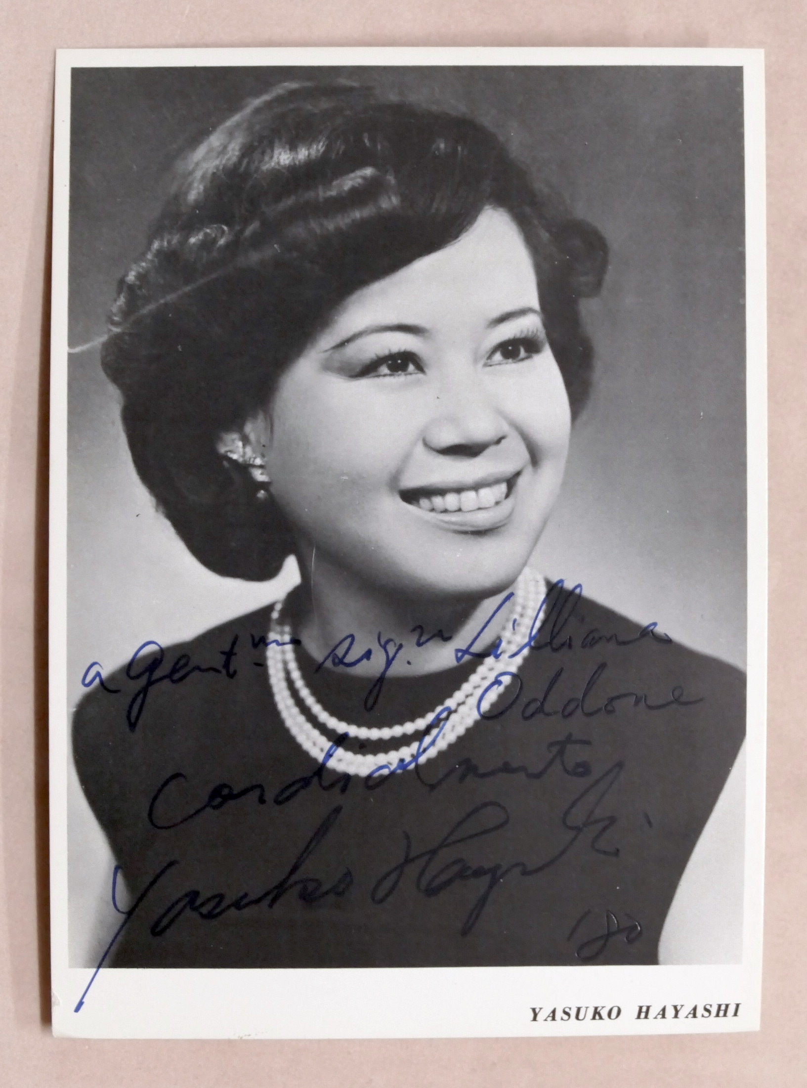 Musica Lirica - Autografo della cantante soprano Yasuko Hayashi - …