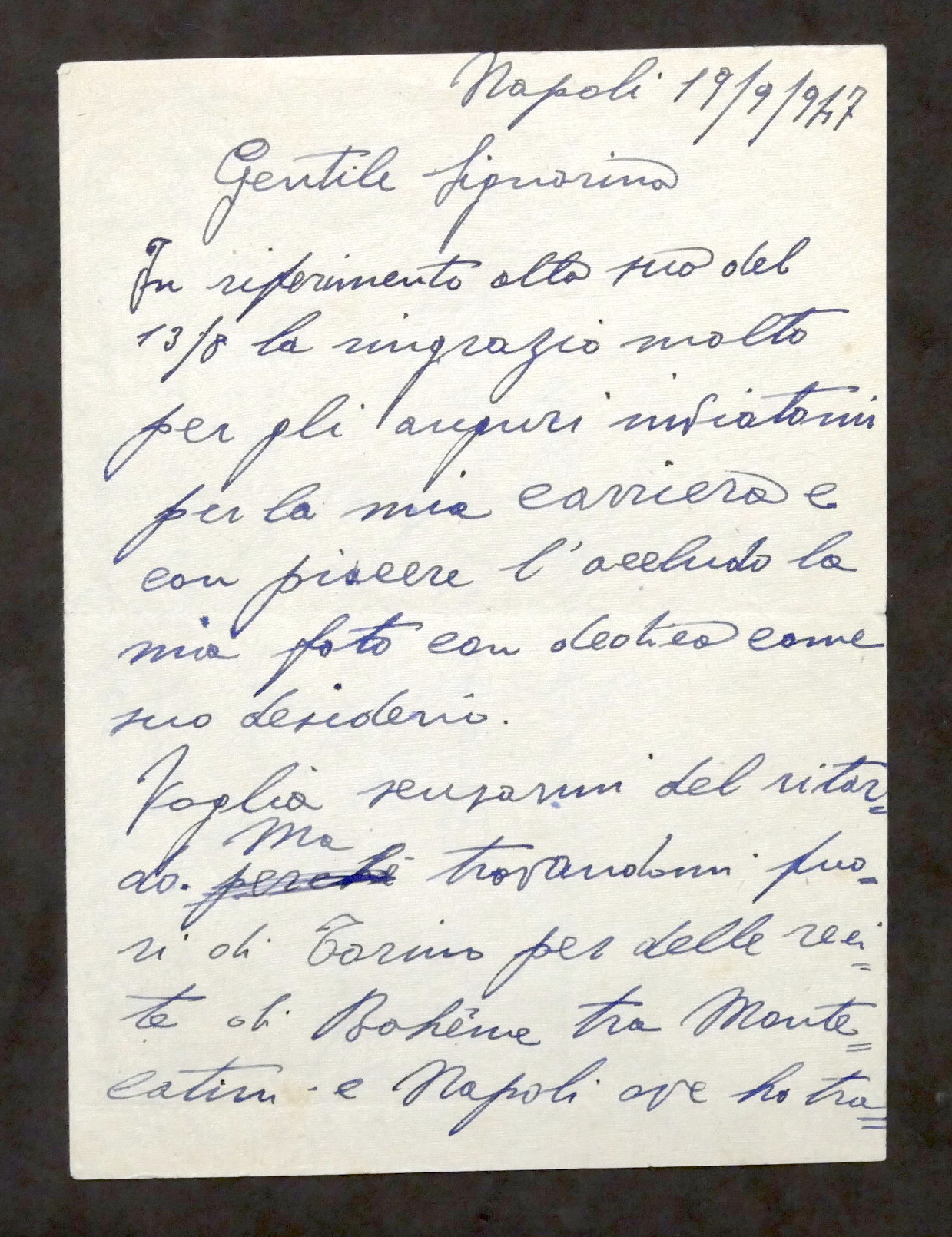 Musica Lirica - Lettera e autografo del tenore Alfredo Varnetti …