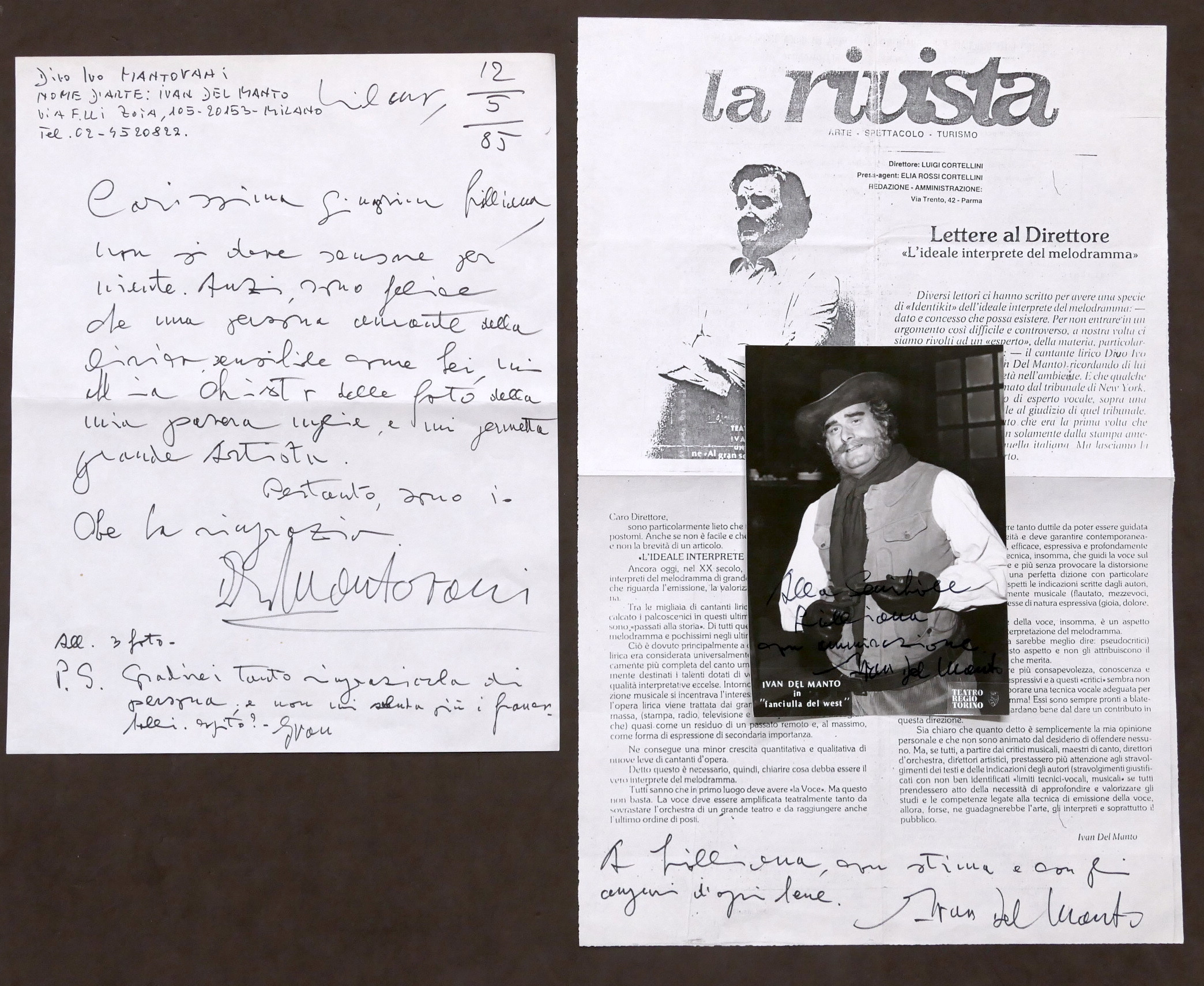 Musica Lirica - Lotto 3 autografi del tenore Ivan del …