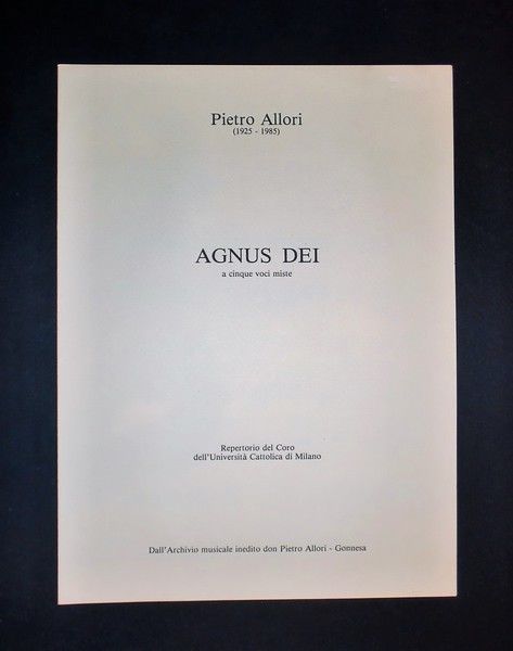 Musica Spartiti - Agnus Dei a cinque voci miste - …