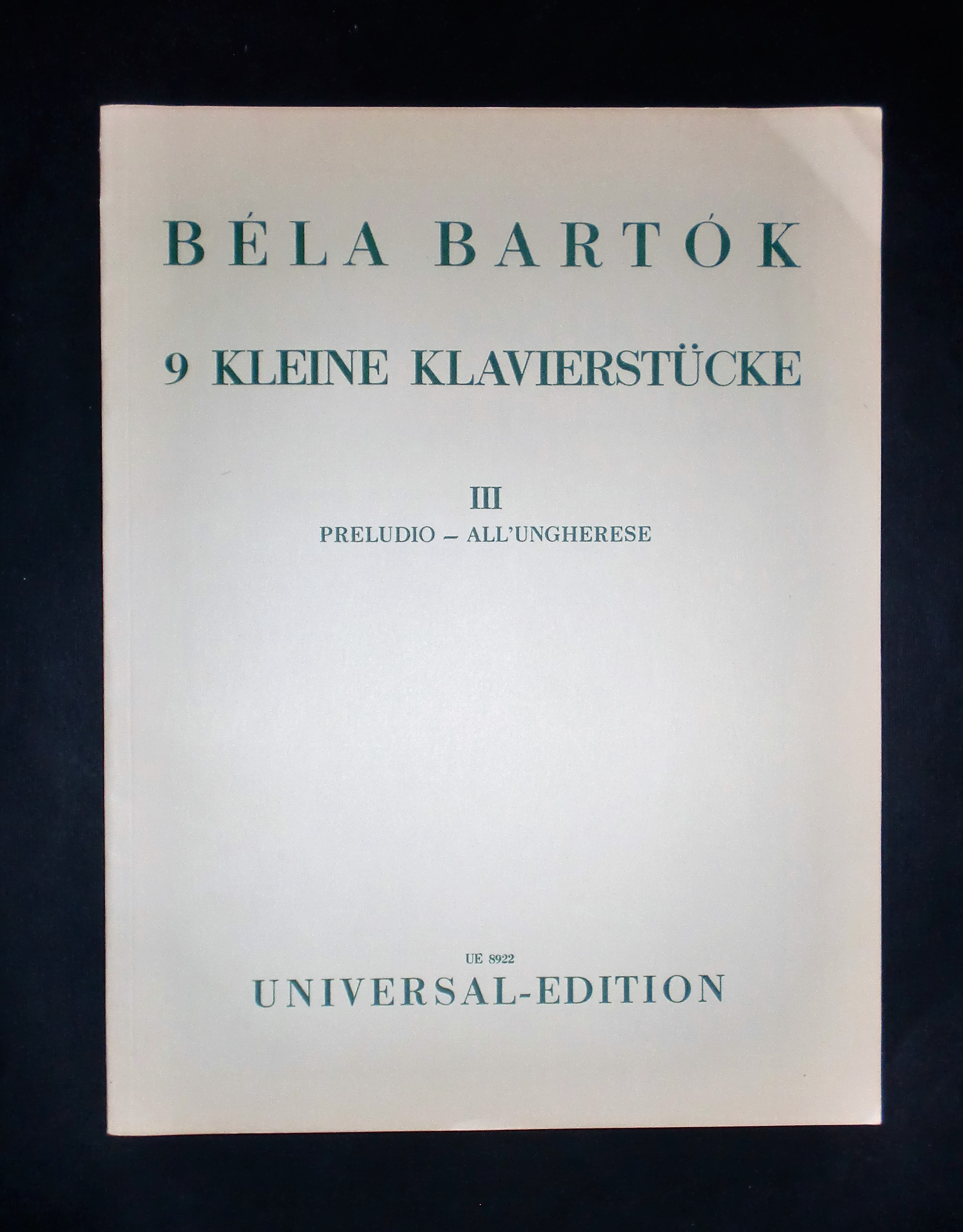 Musica spartiti - Béla Bartòk - 9 kleine klavierstücke - …