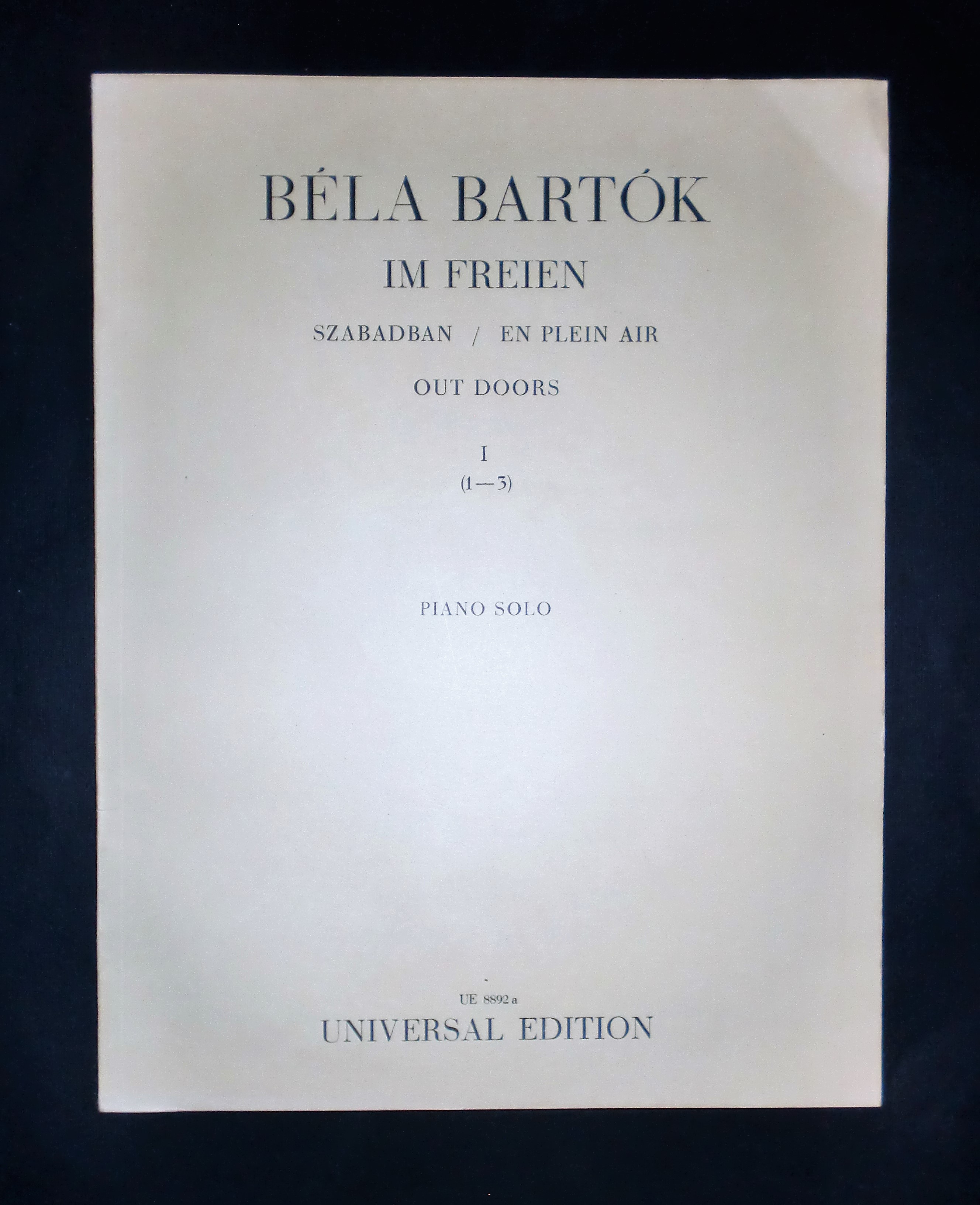 Musica spartiti - Béla Bartòk - Im freien - Out …