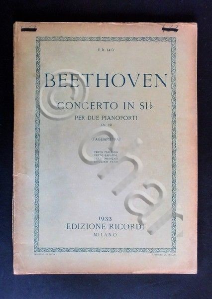 Musica Spartiti - Beethoven - Concerto in SIb - Per …