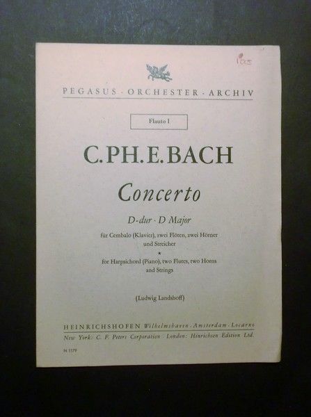 Musica Spartiti - C. Ph. Bach - Concerto D-dur - …