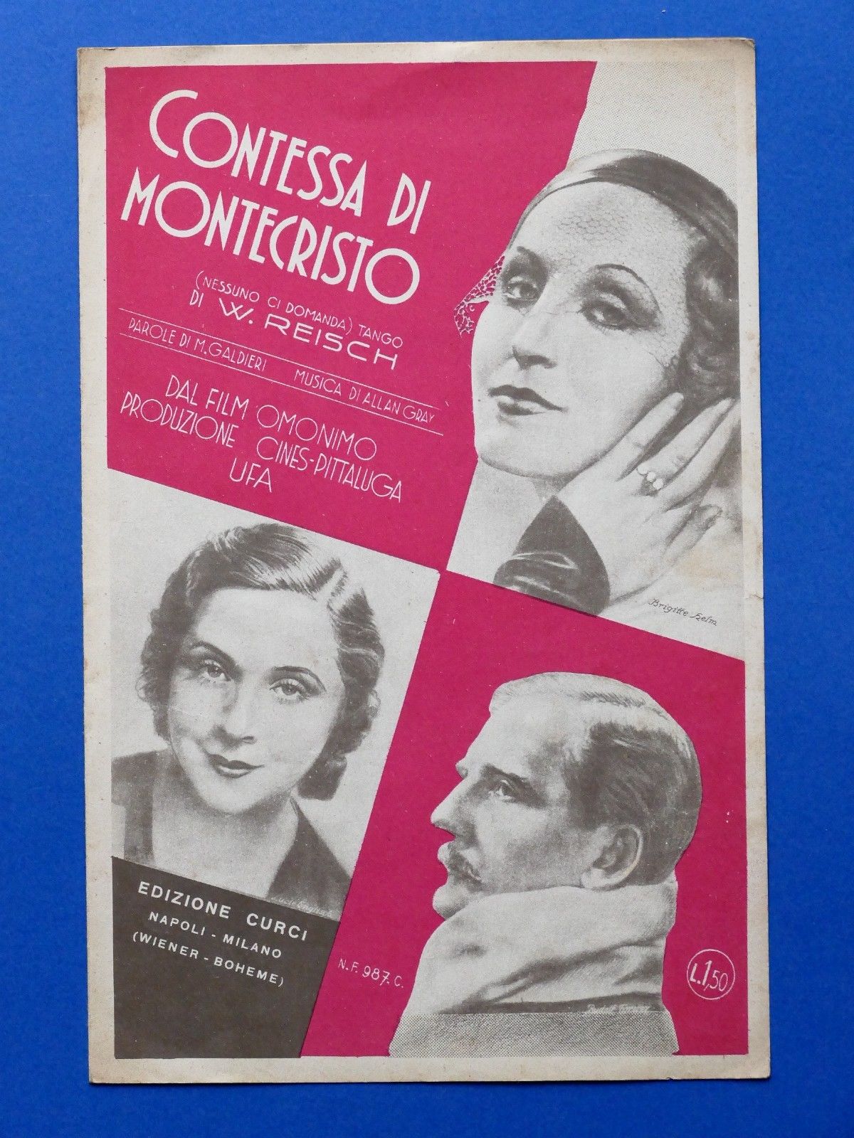 Musica Spartiti - Contessa di Montecristo - Tango - Canto …