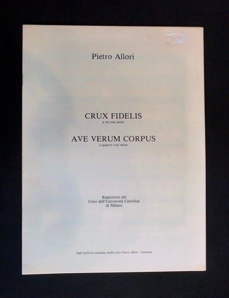 Musica Spartiti - Cruz fidelis e Ave verum corpus - …