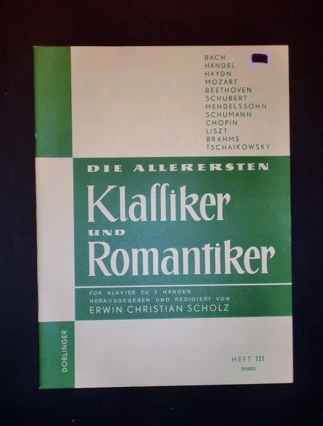 Musica Spartiti - Die allerersten klassiker und romantiker - Klavier …